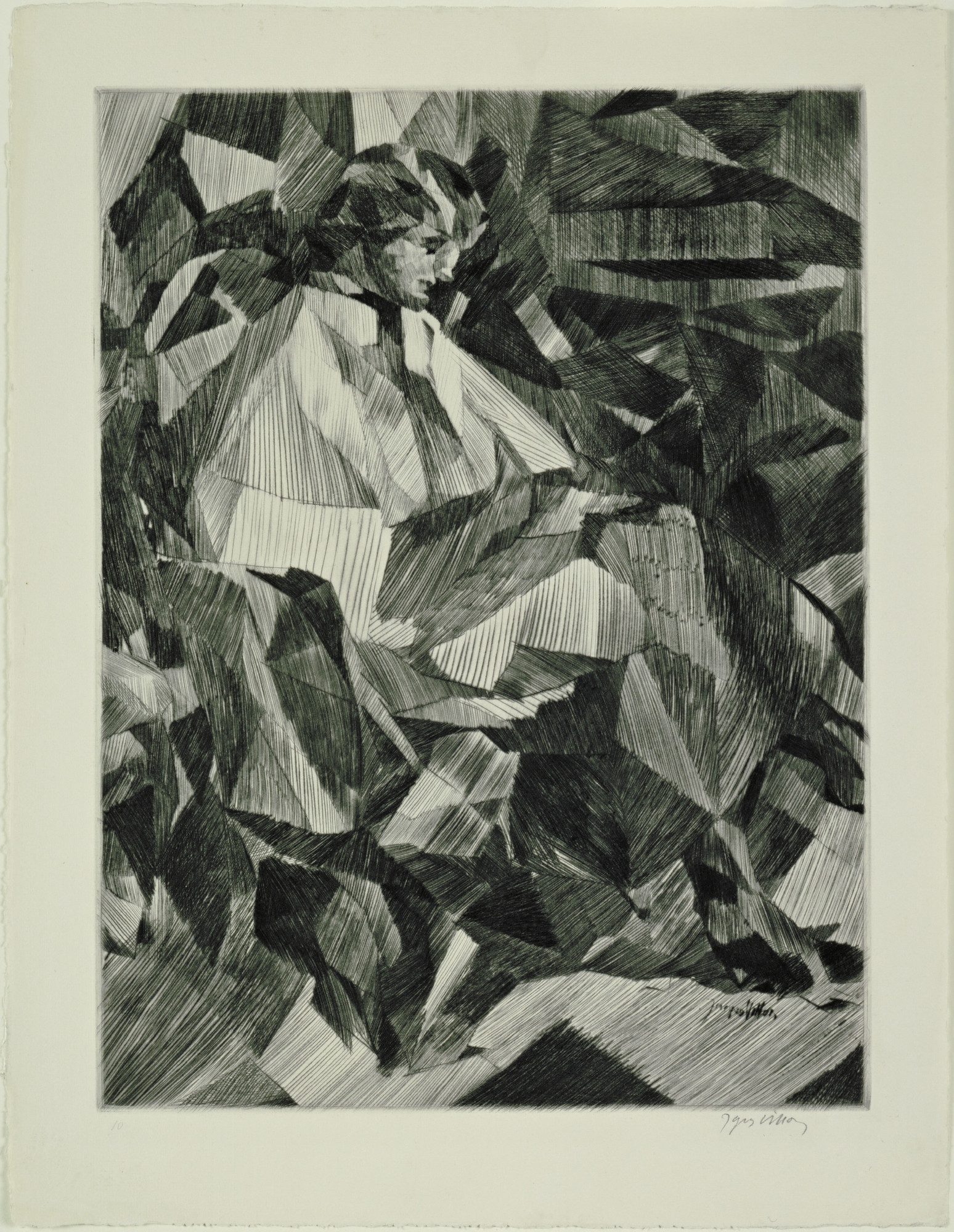 Jacques Villon. Yvonne D. in Profile ( Yvonne D. de profil )