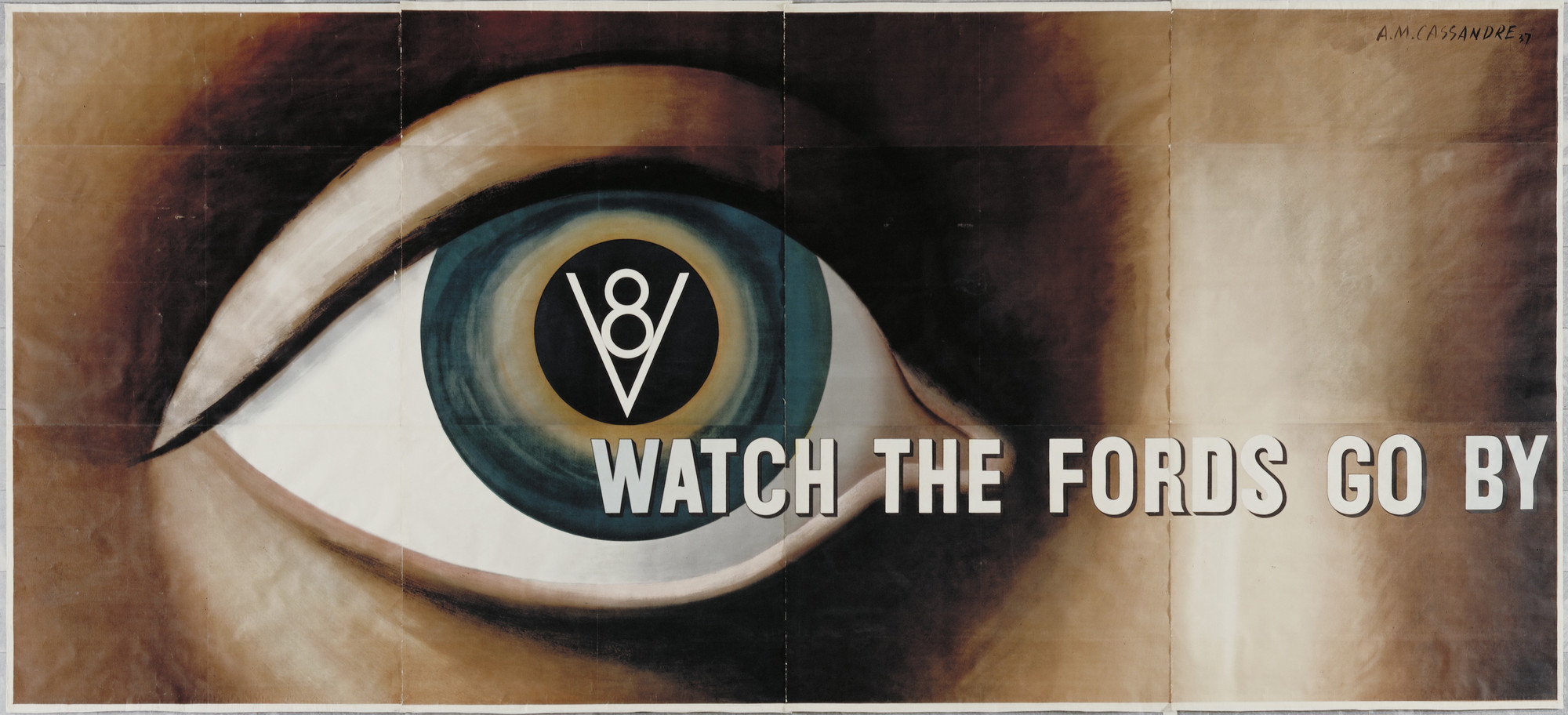 A. M. Cassandre. Watch the Fords Go By (Poster for Ford Motor Company). 1937
