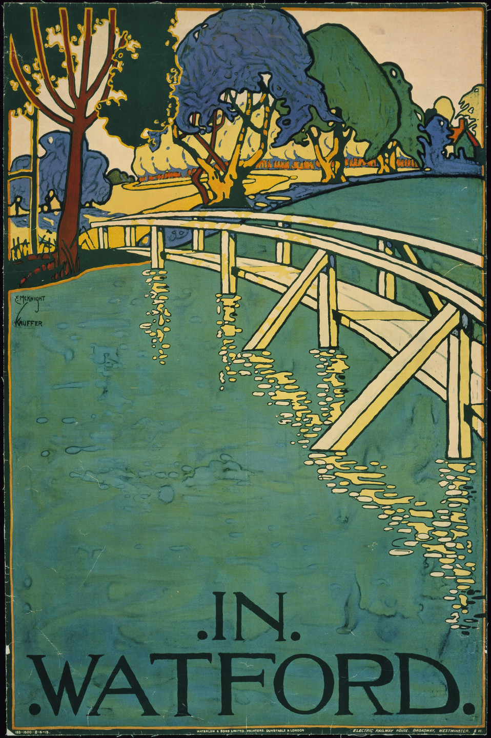 E. McKnight Kauffer. . IN . / . WATFORD . 1915. 1915