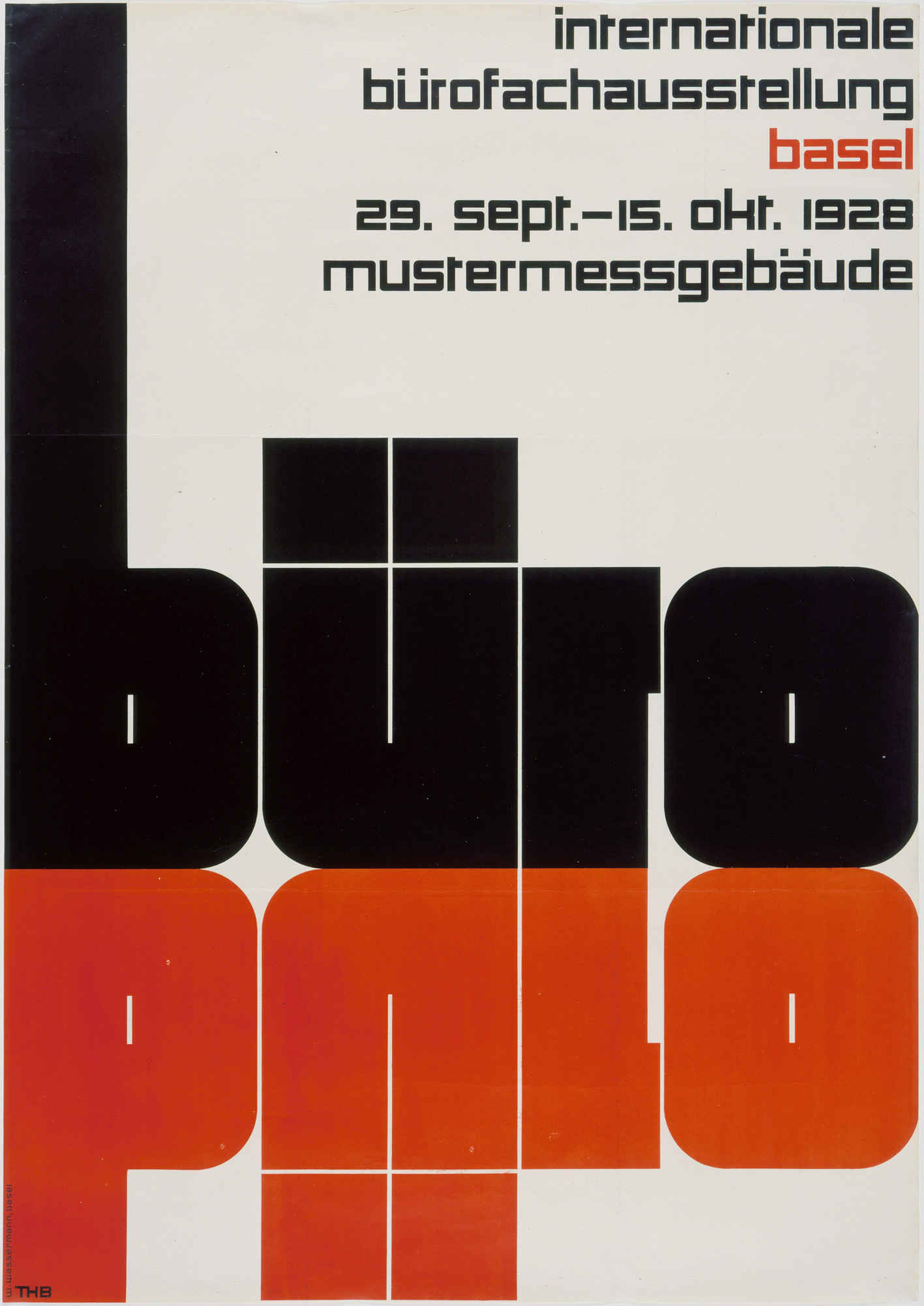 Theo H Ballmer Buro Office Poster For A Basel Office Design Exhibition 1928 Moma