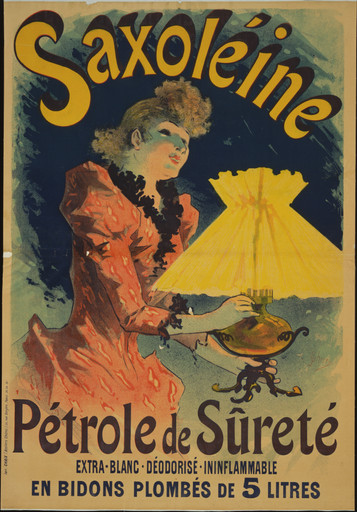 Jules Chéret. Saxoleine, Pétrole de Sûreté. 1891