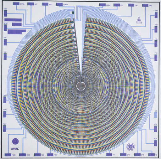 Diagram of Neural Net: Foveated, Retina-like Sensor, Corresponding Silicon Microchip