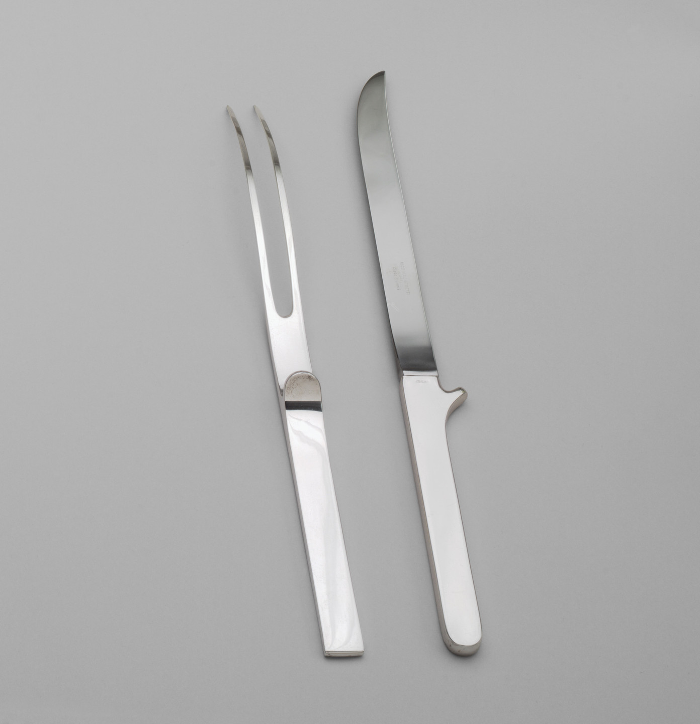 Vico Magistretti. Two-Piece Carving Set. 1980