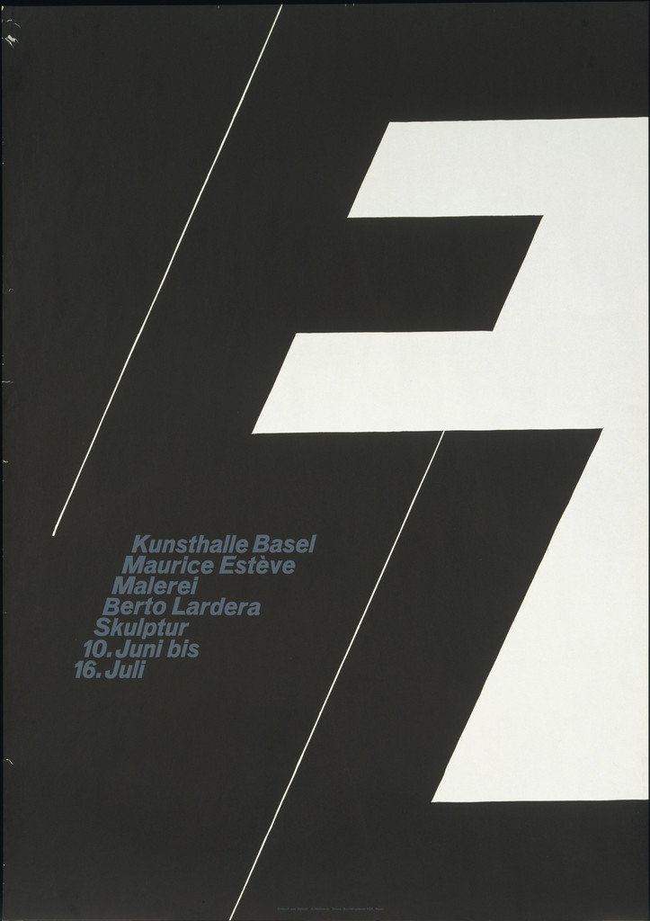 Kunsthalle Basel, Maurice Esteve, Malerie, Berto Lardera, Skulptur, 10. Juni bis 16. Juli