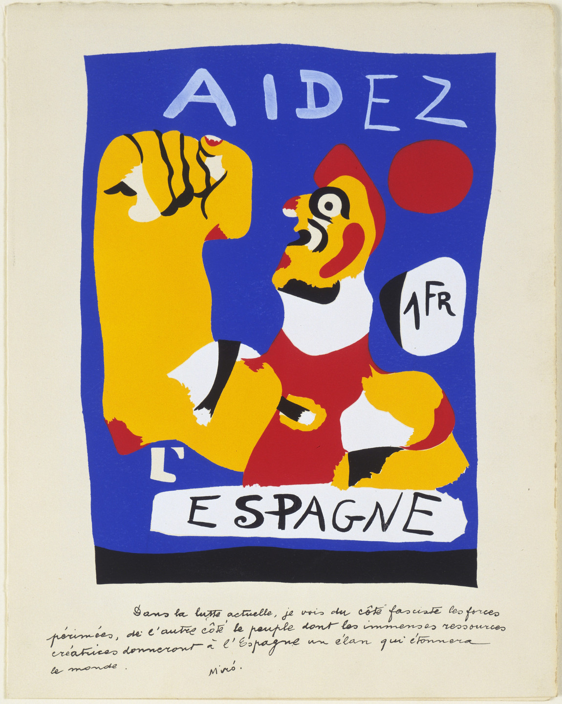 Joan Miró. Help Spain (Aidez L&#39;Espagne). 1937