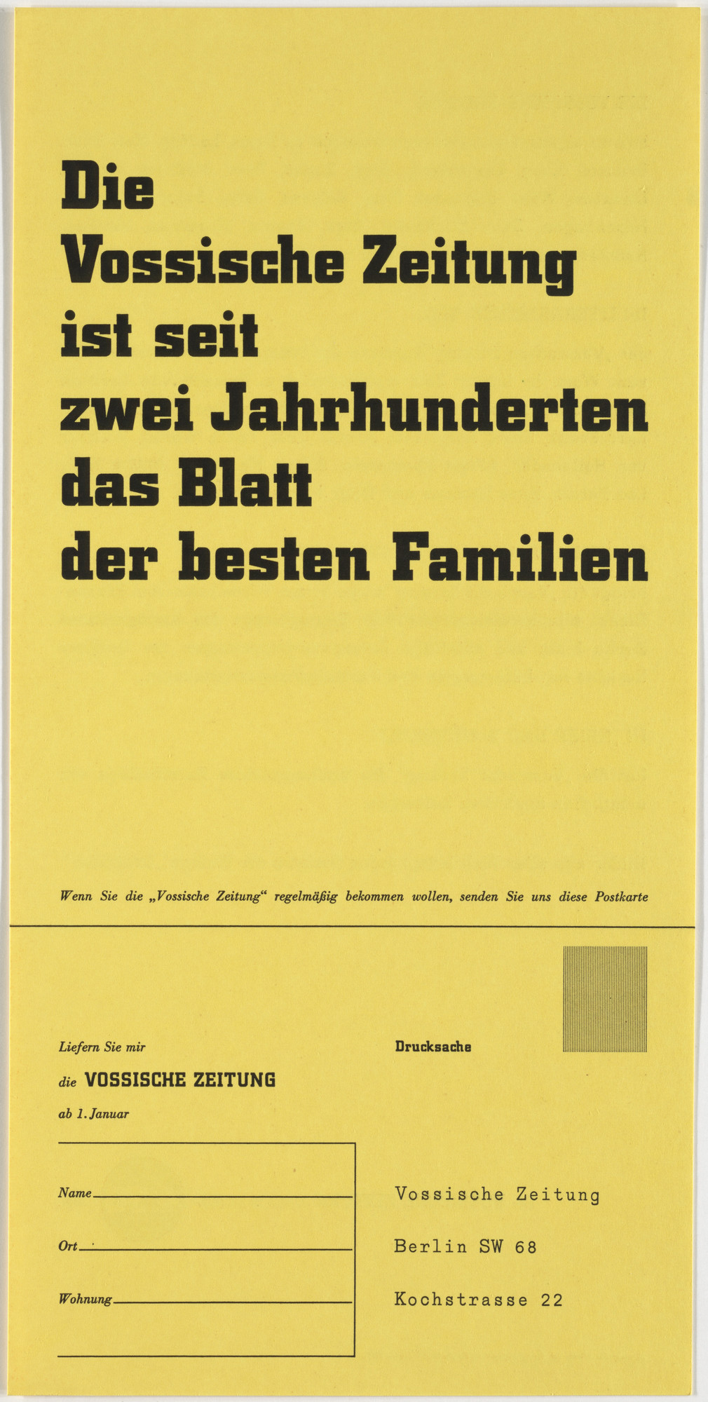 Georg Trump. Die Vossische Zeitung ist seit zwei Jahrhunderten das Blatt der besten Familien