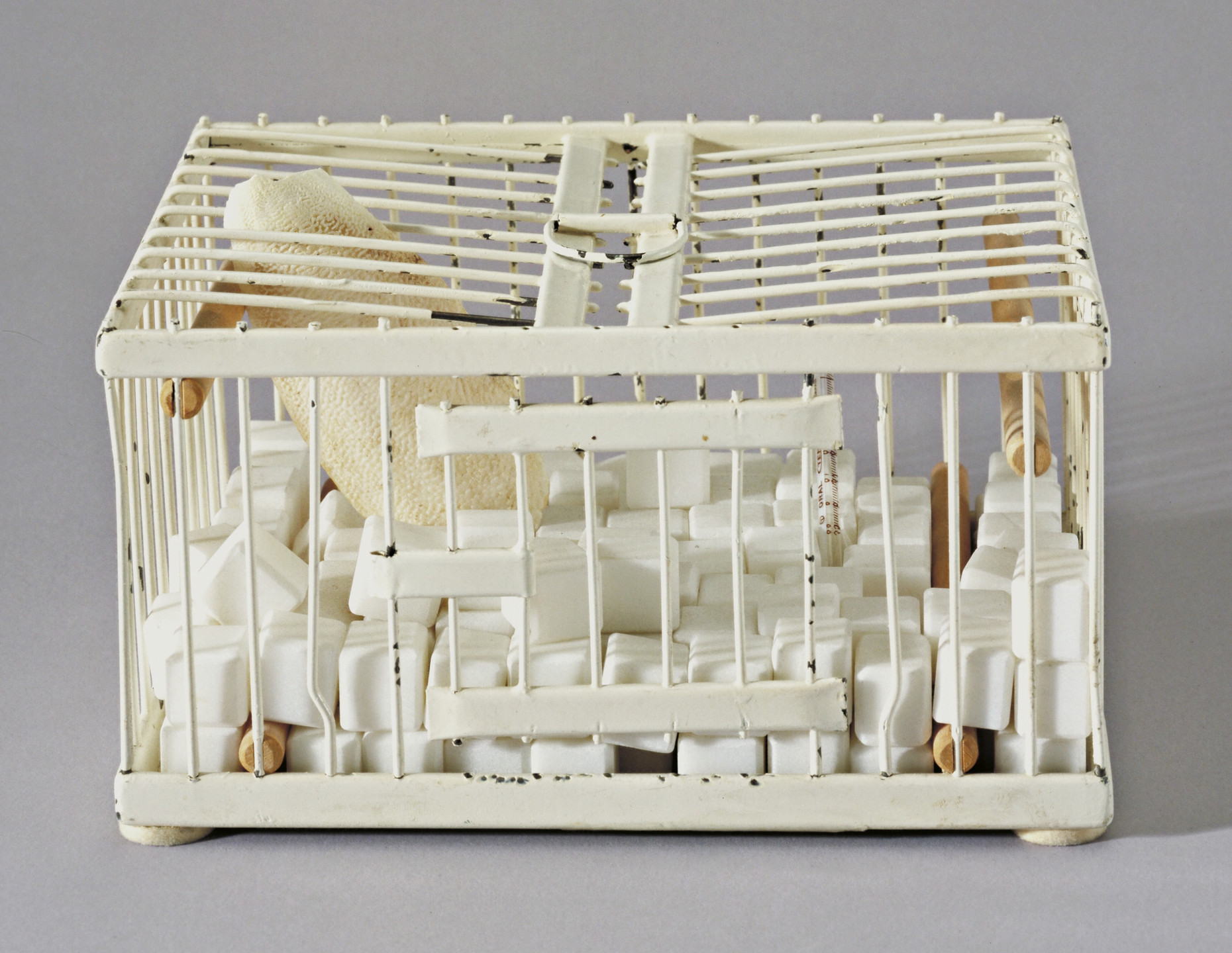 Marcel Duchamp. Why Not Sneeze Rose Sélavy?. 1964 (replica of 1921 original)