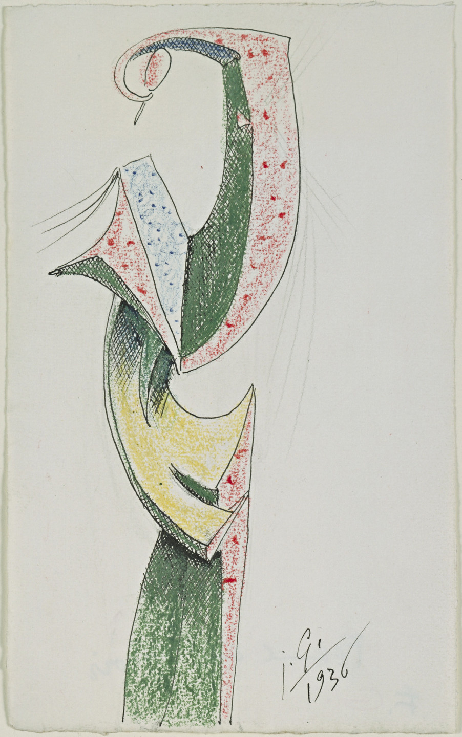 Julio González. Study for Woman Combing Her Hair. 1936