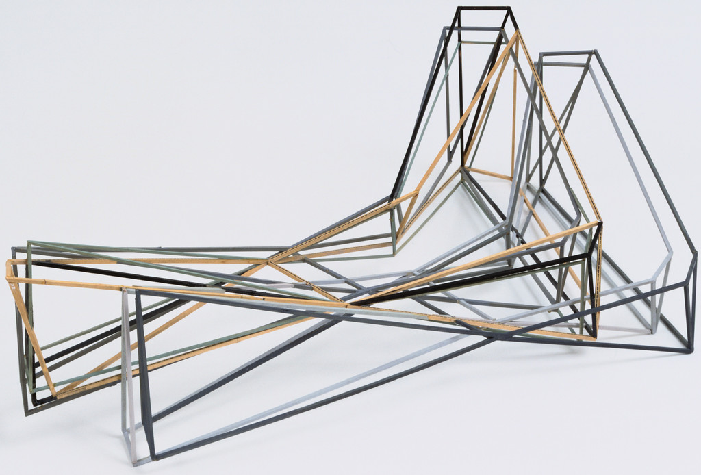 Study Model of Twin House, Liberty, New York (Scale model 1/4"=1')