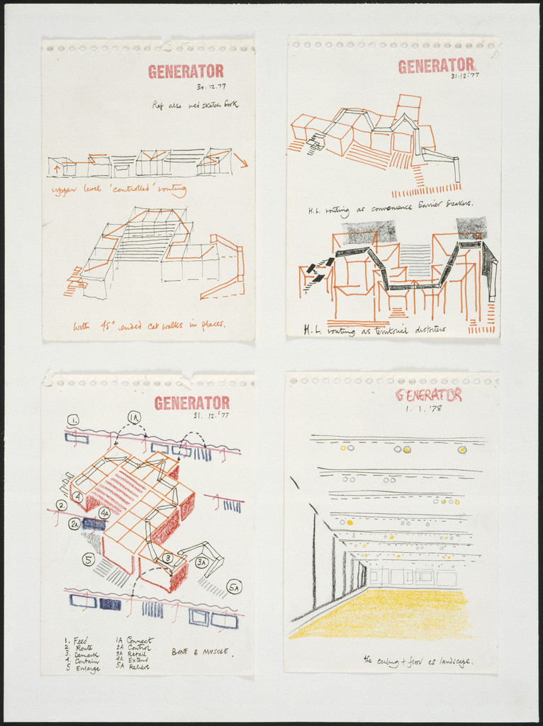 Generator Project, White Oak, Florida, Design Thoughts Used as Reminders within Office B