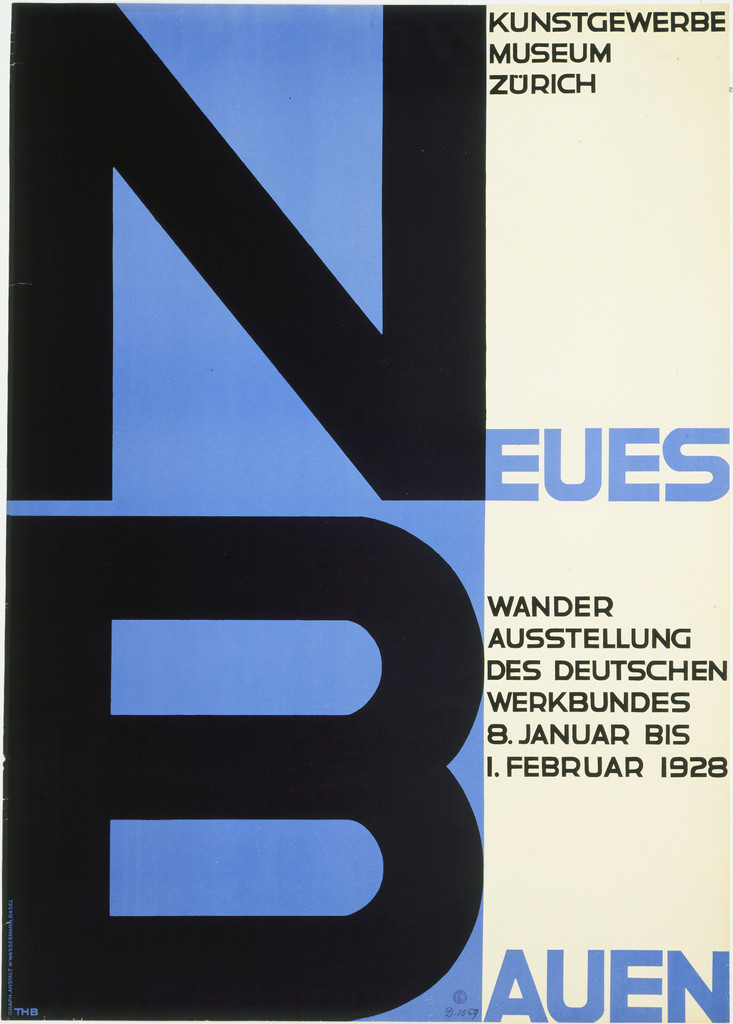 Neues Bauen (New Building) (Poster for Deutsche Werkbund Exhibition at the Kunstgewerbe Museum, Zürich)