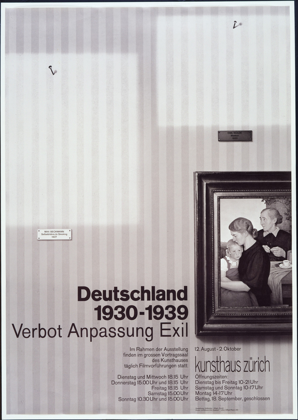 Christopher Martin Hofstetter. Deutschland 1930-1939, Verbot Anpassung Exil etc. 1977