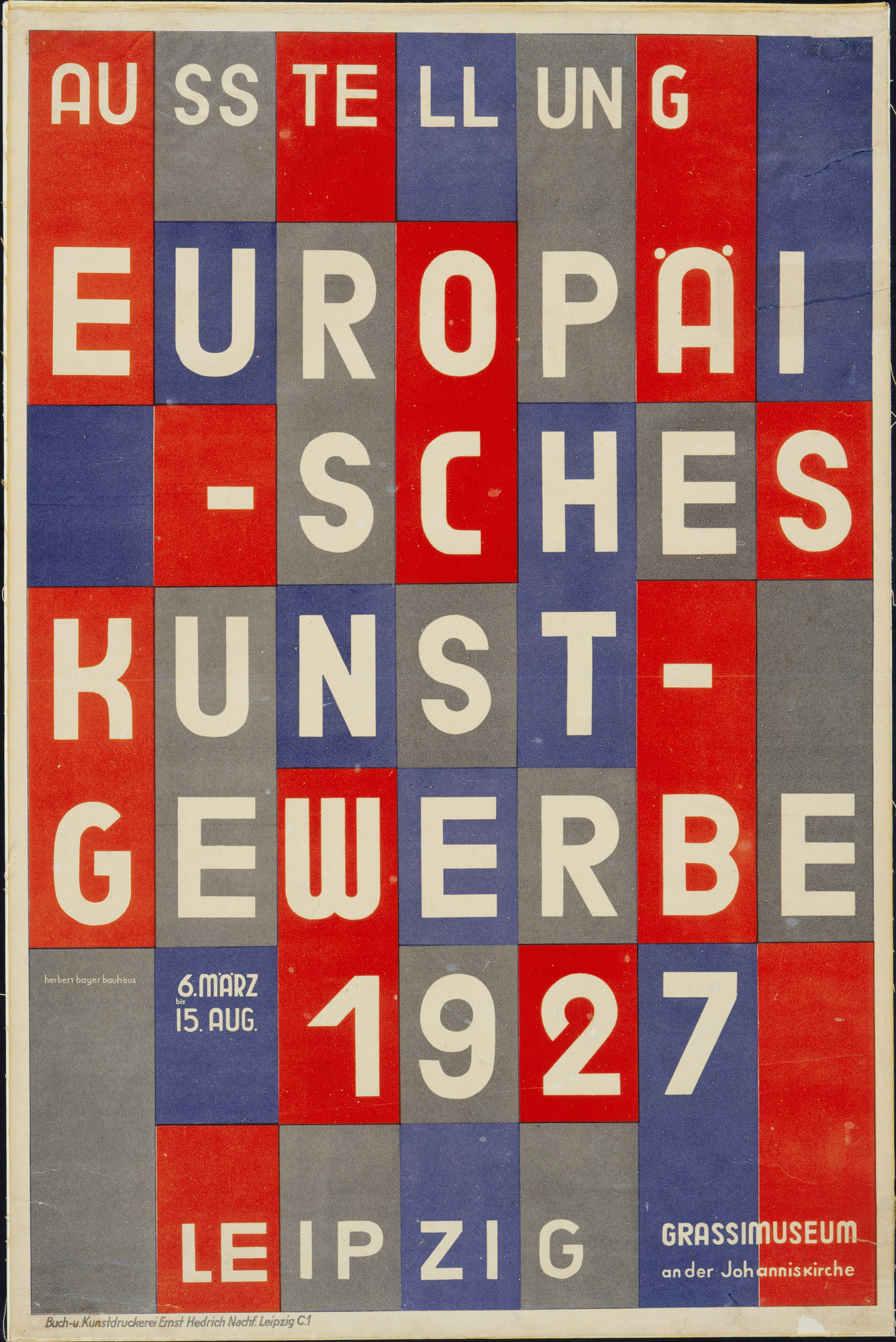 Herbert Bayer. Ausstellung Europaisches Kunstgewerbe. 1927