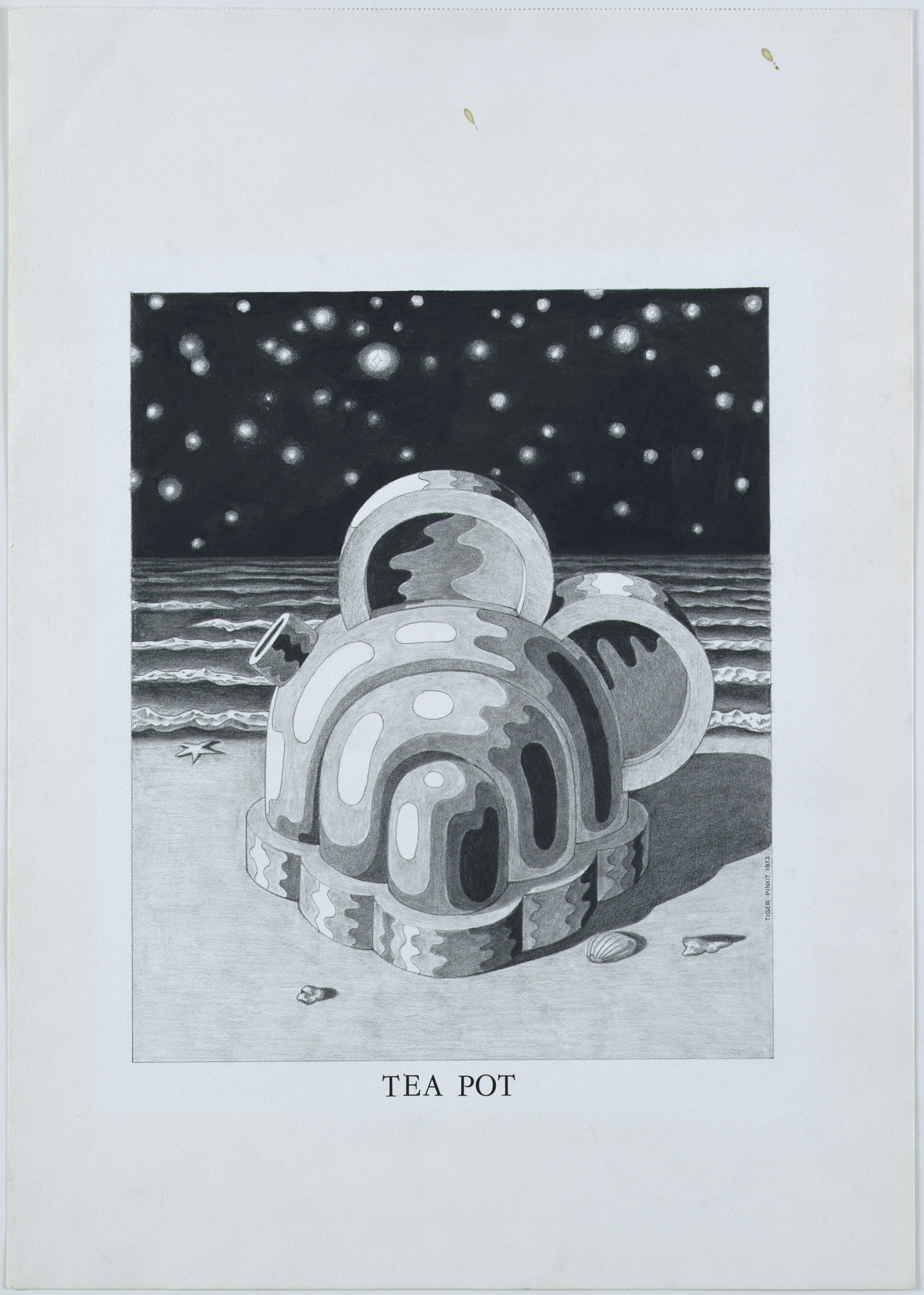 Ettore Sottsass. Study for Tea Pot (by Ocean with Shells), project