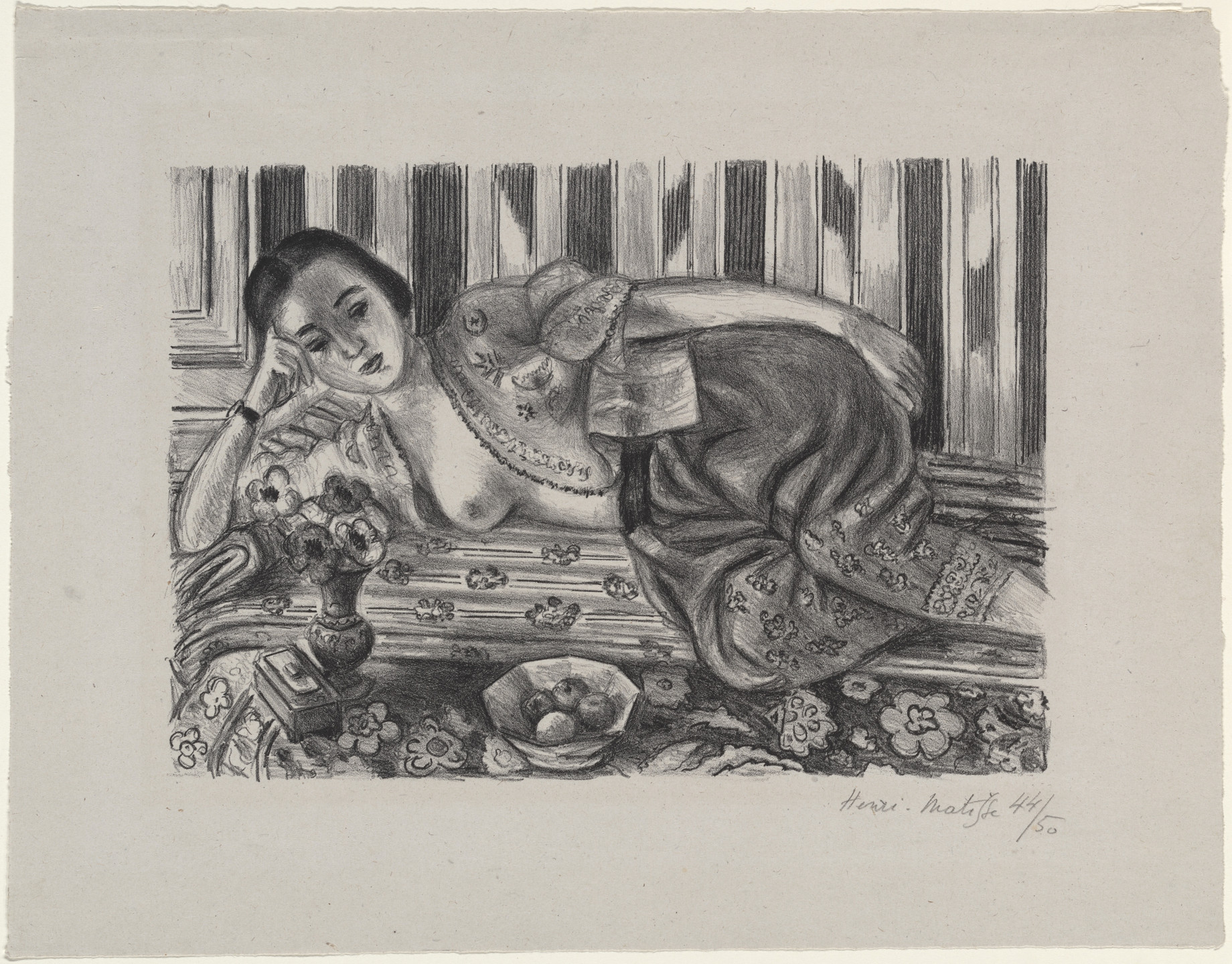 Henri Matisse. Odalisque in Red Satin Pantaloons (Odalisque à la culotte de satin rouge). 1925