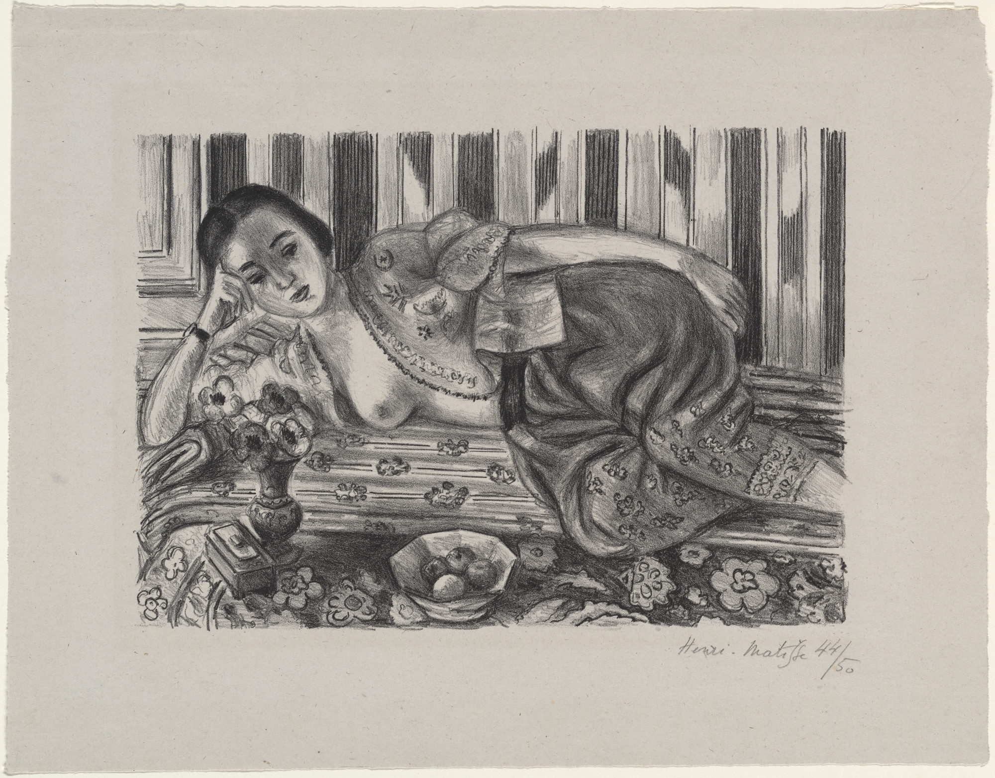 Henri Matisse. Odalisque in Red Satin Pantaloons (Odalisque à la culotte de satin rouge)