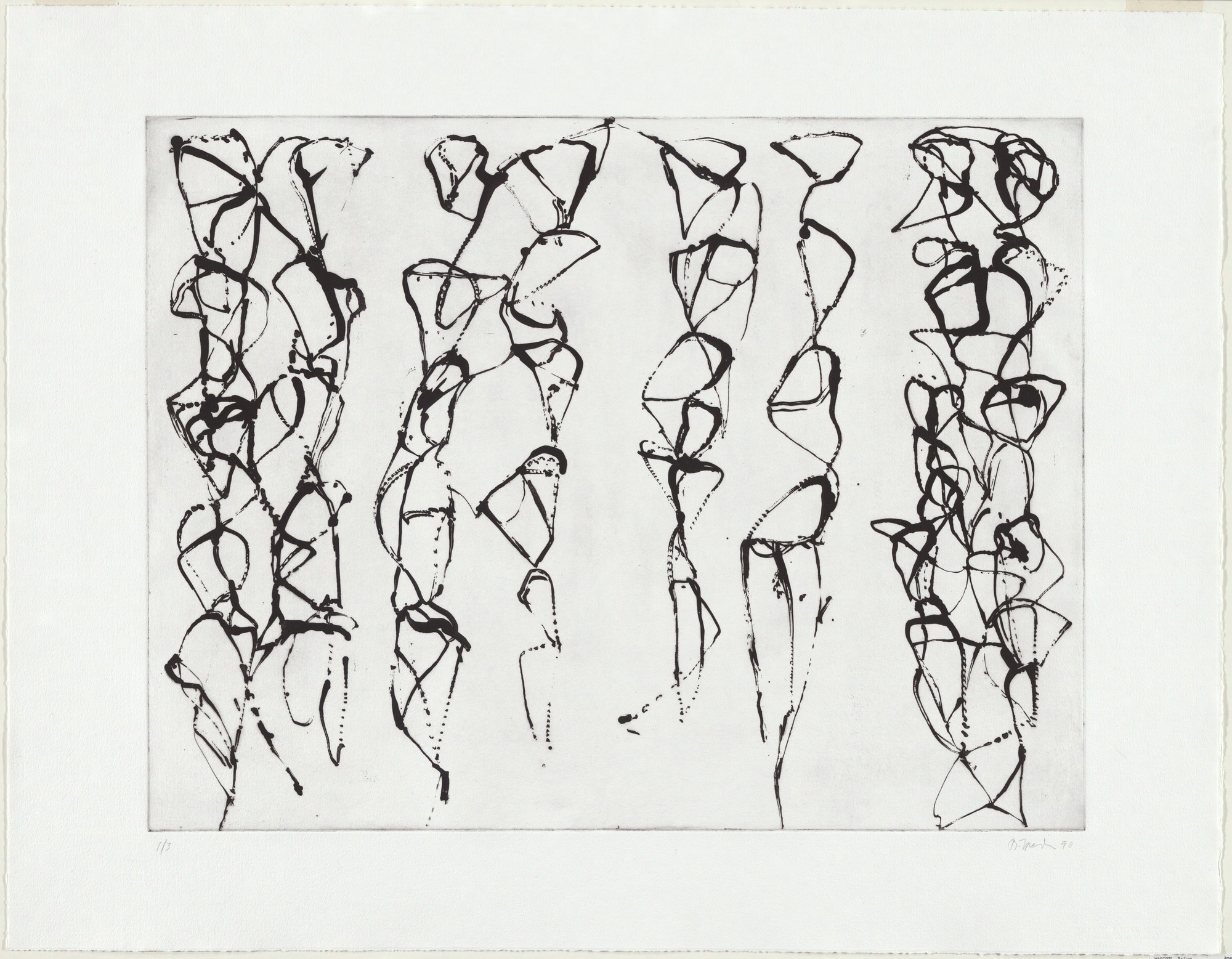 Brice Marden. Zen Study 3 (Early State) from Cold Mountain