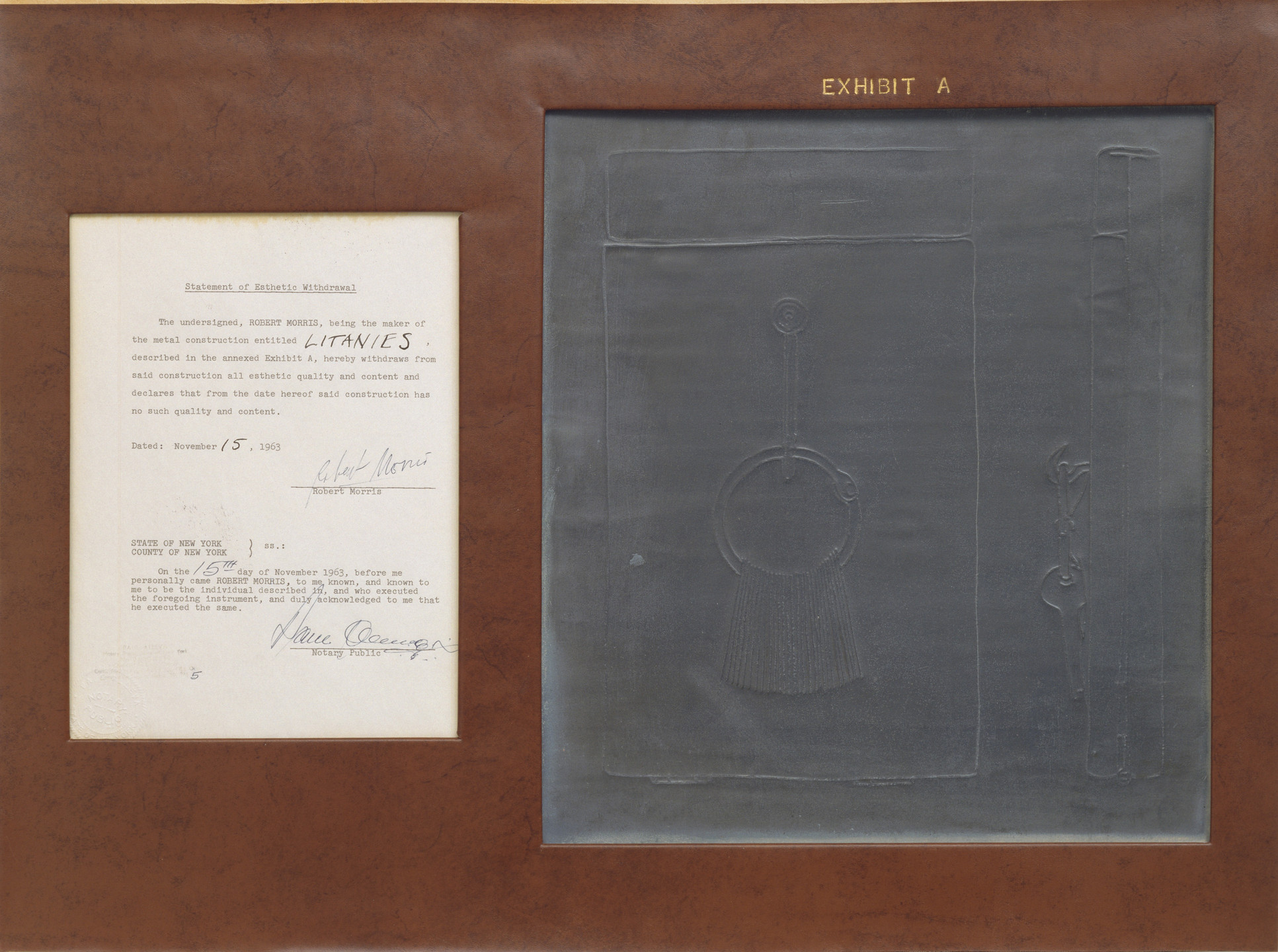 Robert Morris. Document. 1963