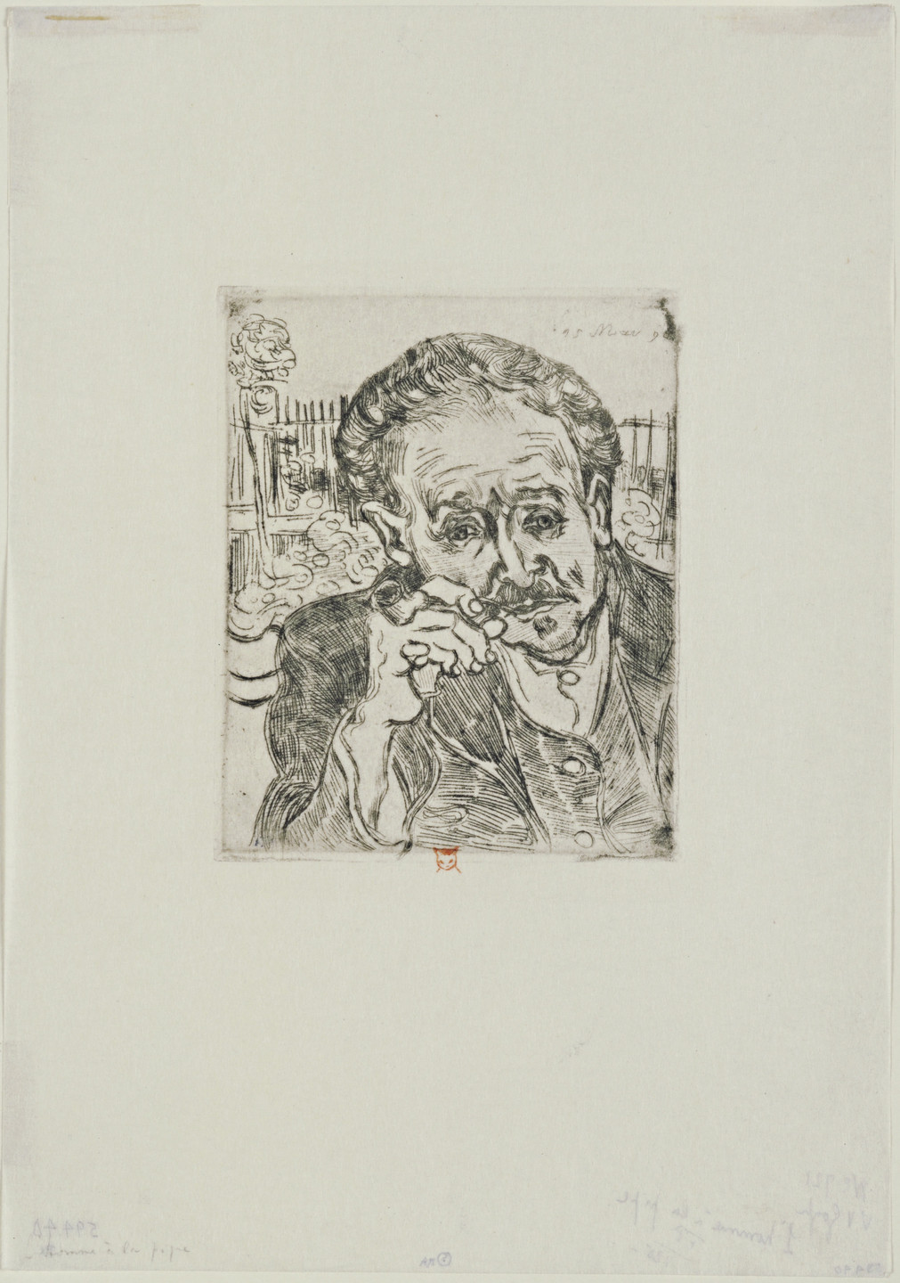 Vincent van Gogh. Portrait of Dr. Gachet (Man with a Pipe). 1890