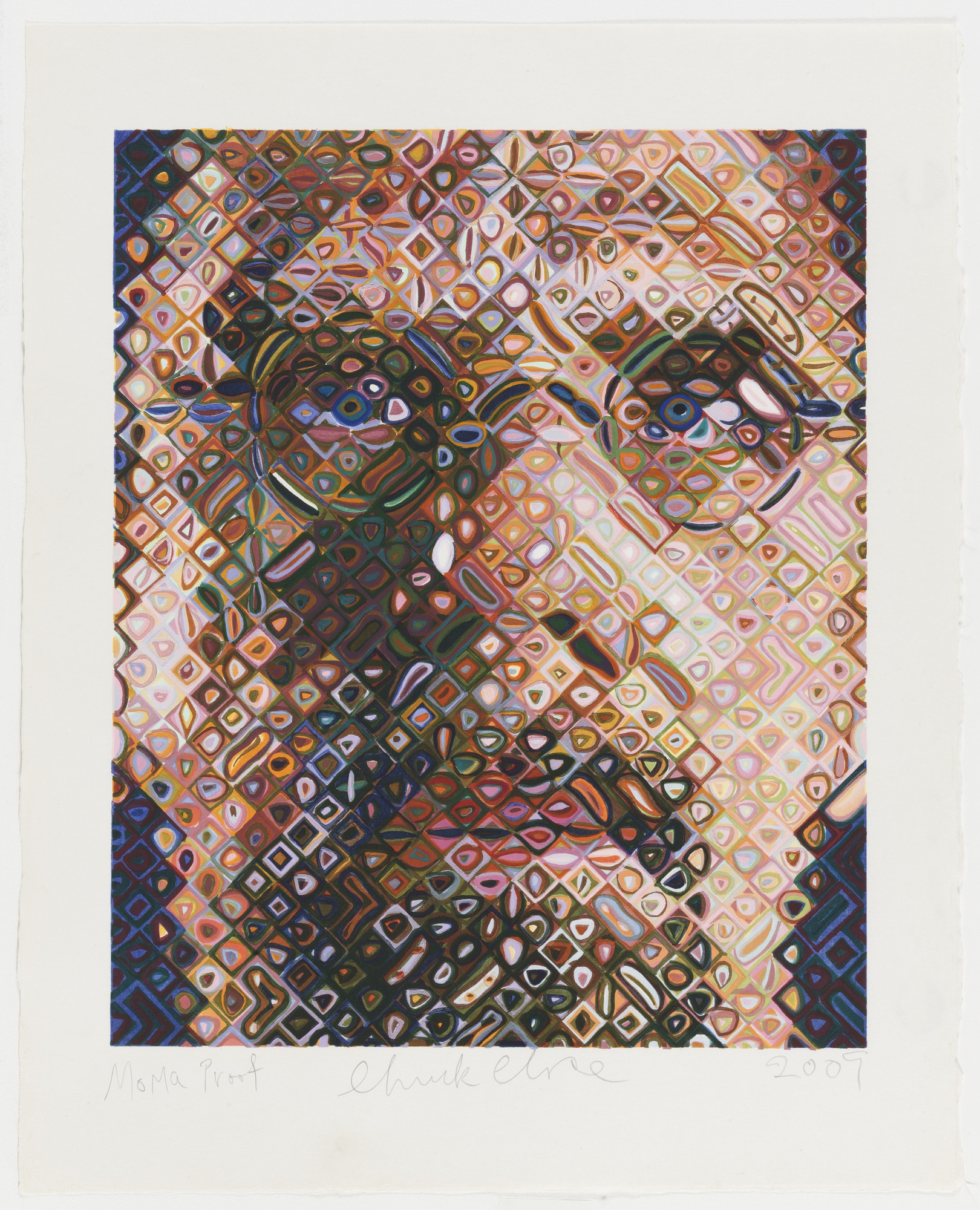 Chuck Close. Self-Portrait Woodcut. 2009 | MoMA