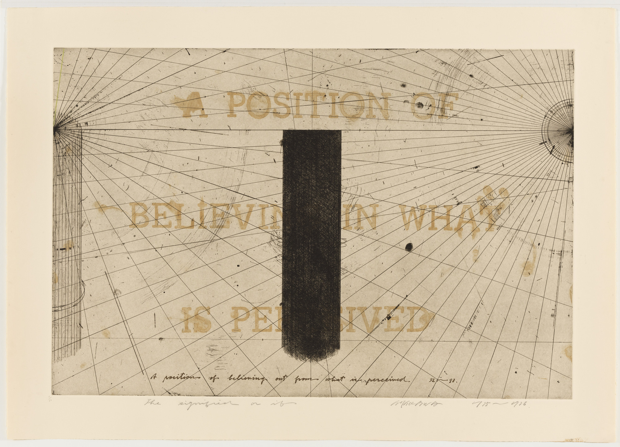 Shusaku Arakawa. The Signified or If, no. 1