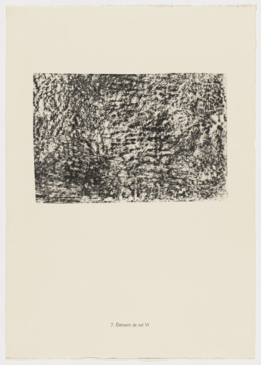 Jean Dubuffet. Soil Element VI (Elément de sol VI) from the