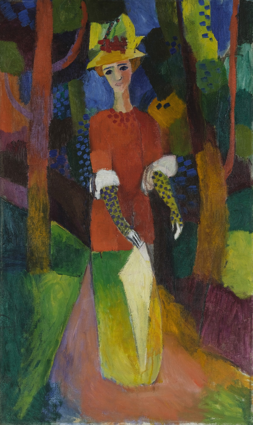 August Macke. Lady in a Park. July 1914