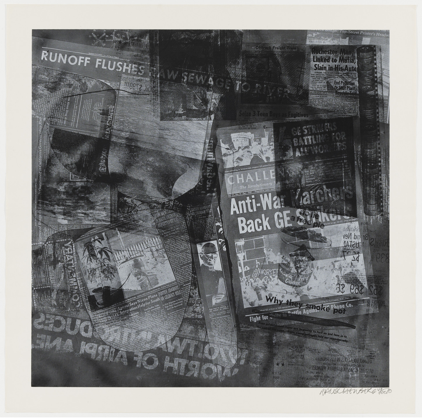 Robert Rauschenberg. Surface Series from Currents. 1970