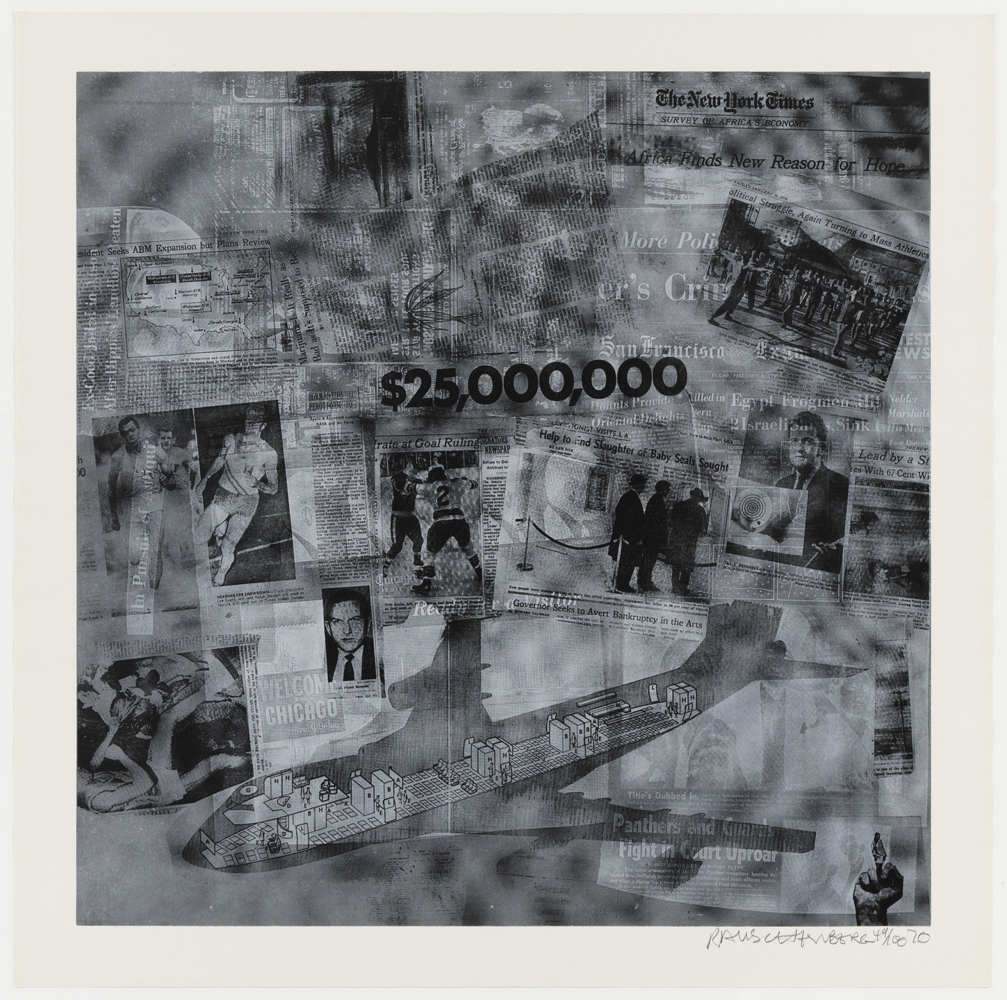 Robert Rauschenberg. Surface Series from Currents. 1970