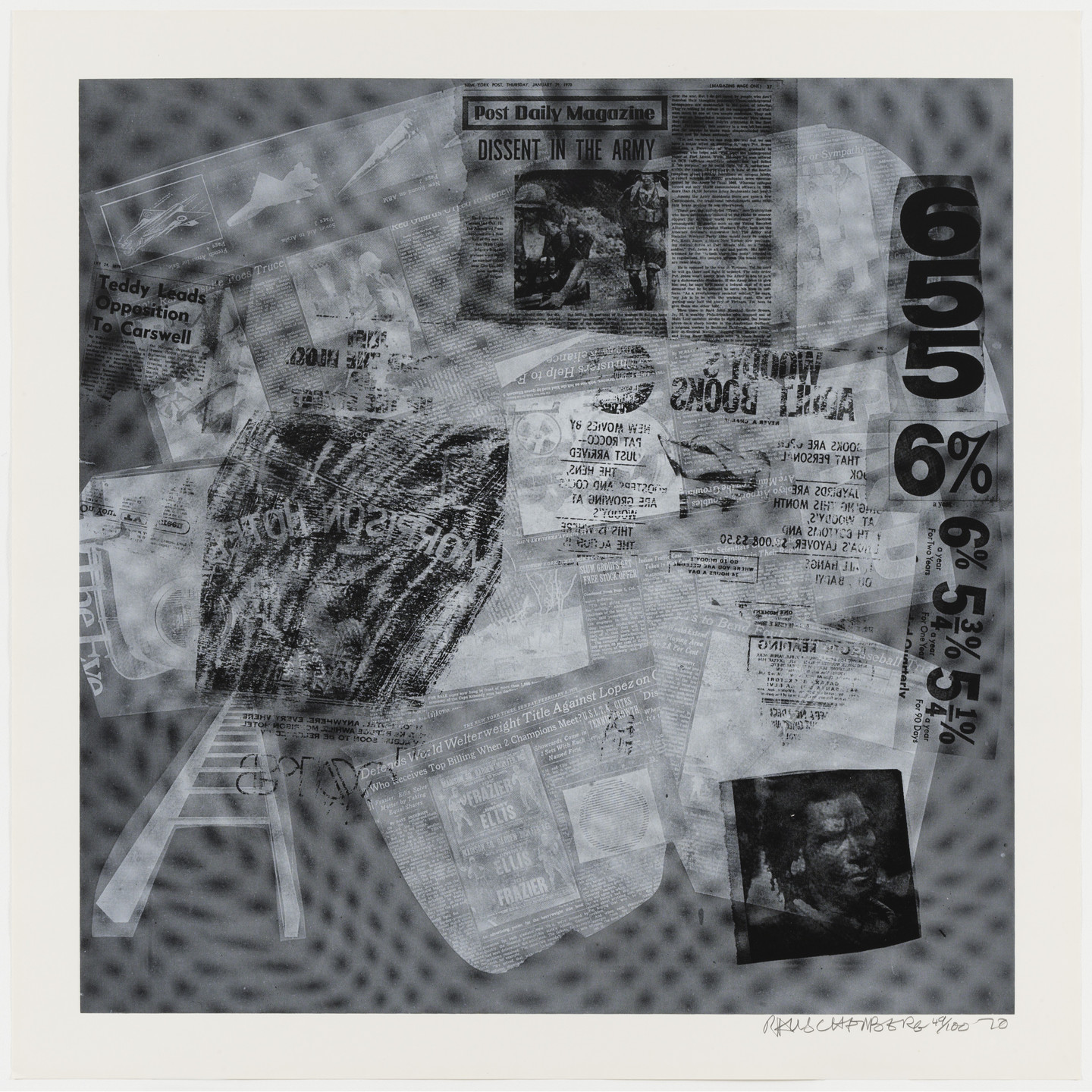 Robert Rauschenberg. Surface Series from Currents. 1970