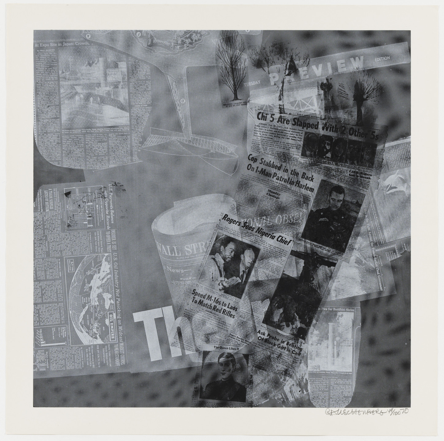 Robert Rauschenberg. Surface Series from Currents. 1970