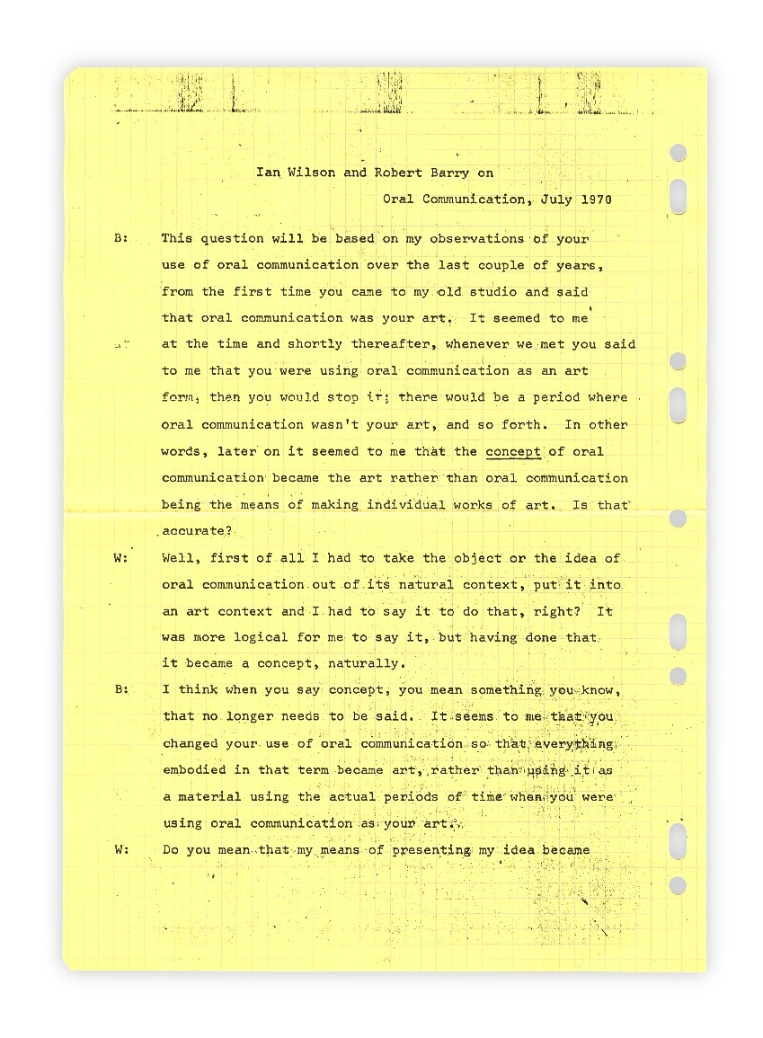 Ian Wilson. Discussion, 10th of July 1970. 1970