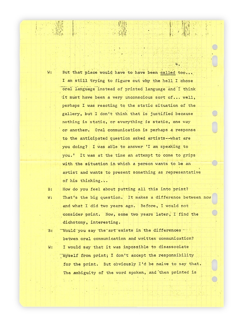 Ian Wilson. Discussion, 10th of July 1970. 1970