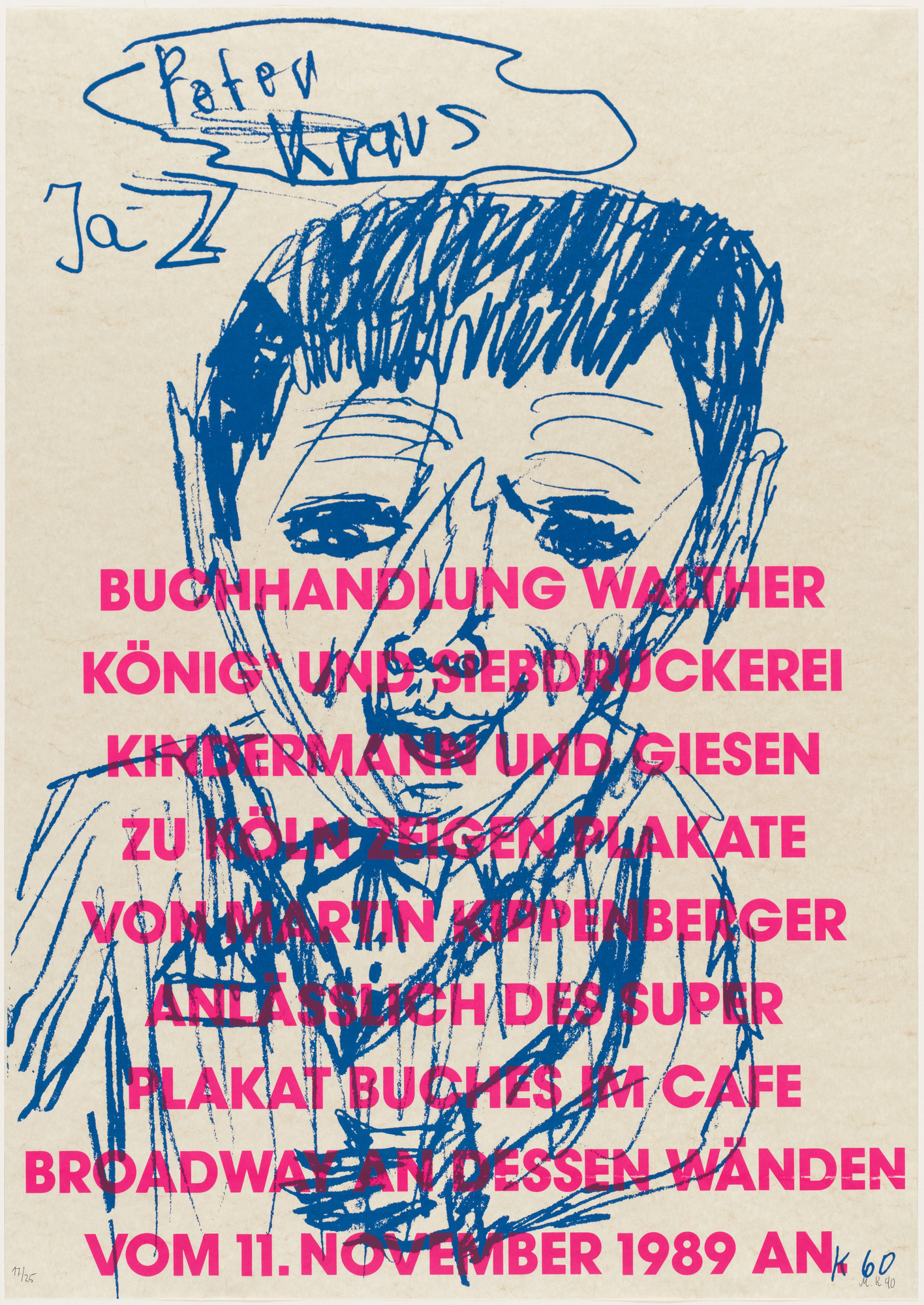 Martin Kippenberger Presentation Poster I Book Prasentation Plakate I Buch From Courage To Print Mut Zum Druck 1990 Moma