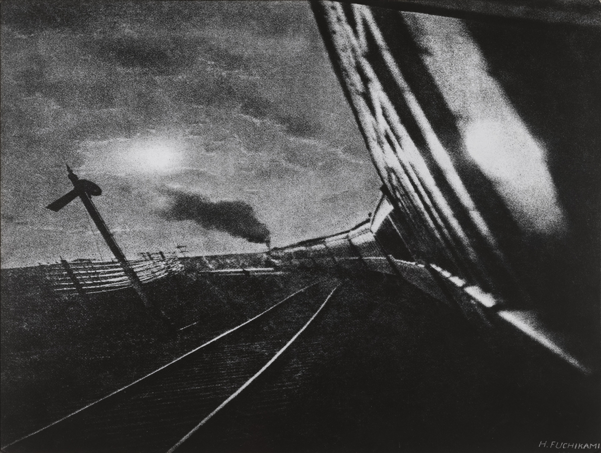 Hakuyo Fuchikami. Rushing Train. 1930