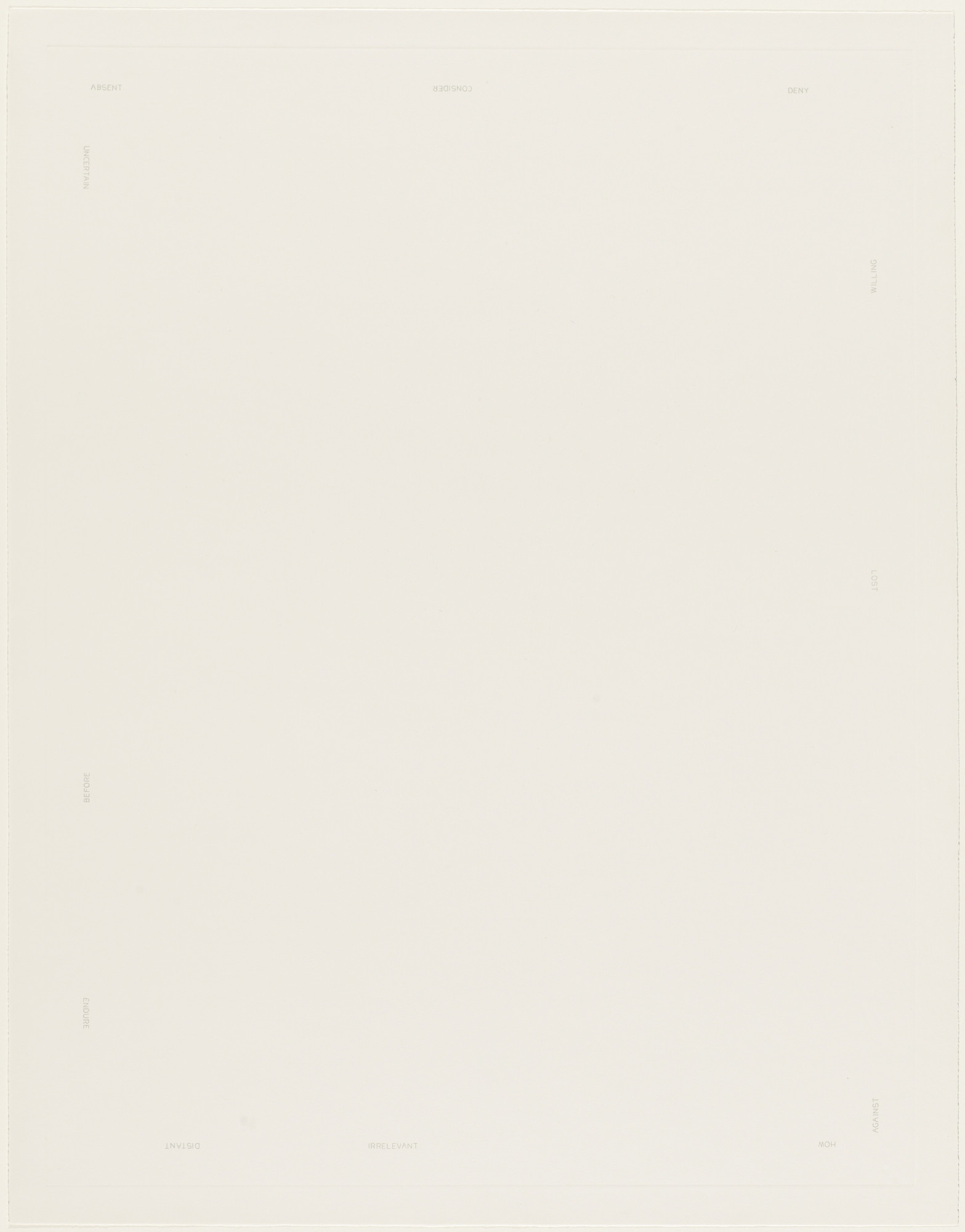 Robert Barry. Untitled