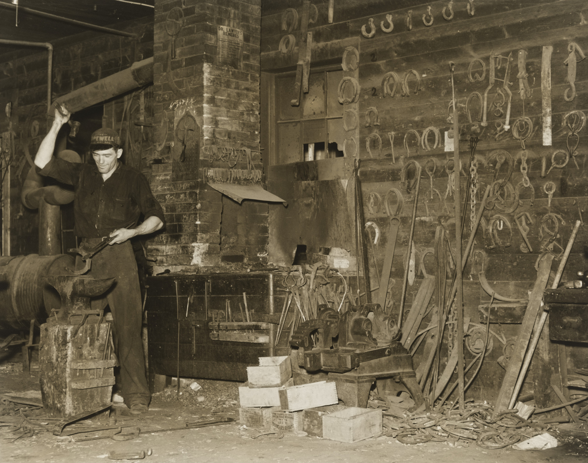Arthur Rothstein. Blacksmith, Lowell, Vermont