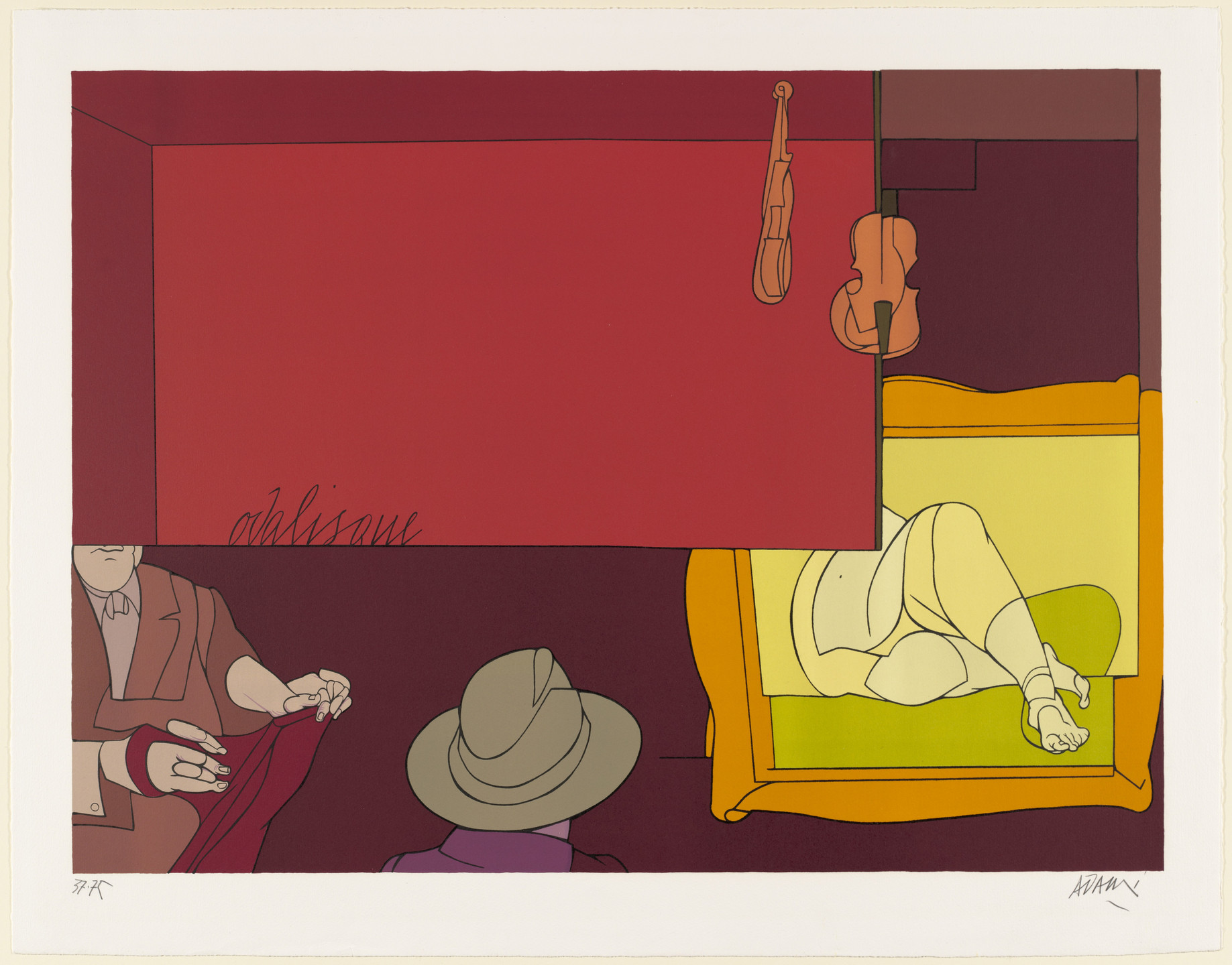 Valerio Adami. Odalisque. 1982