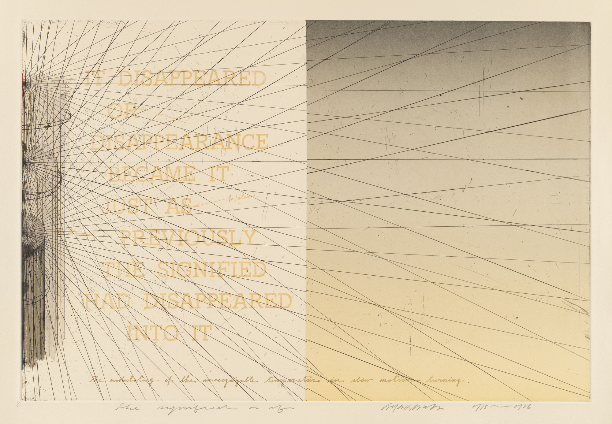 Shusaku Arakawa. The Signified or If, no. 5