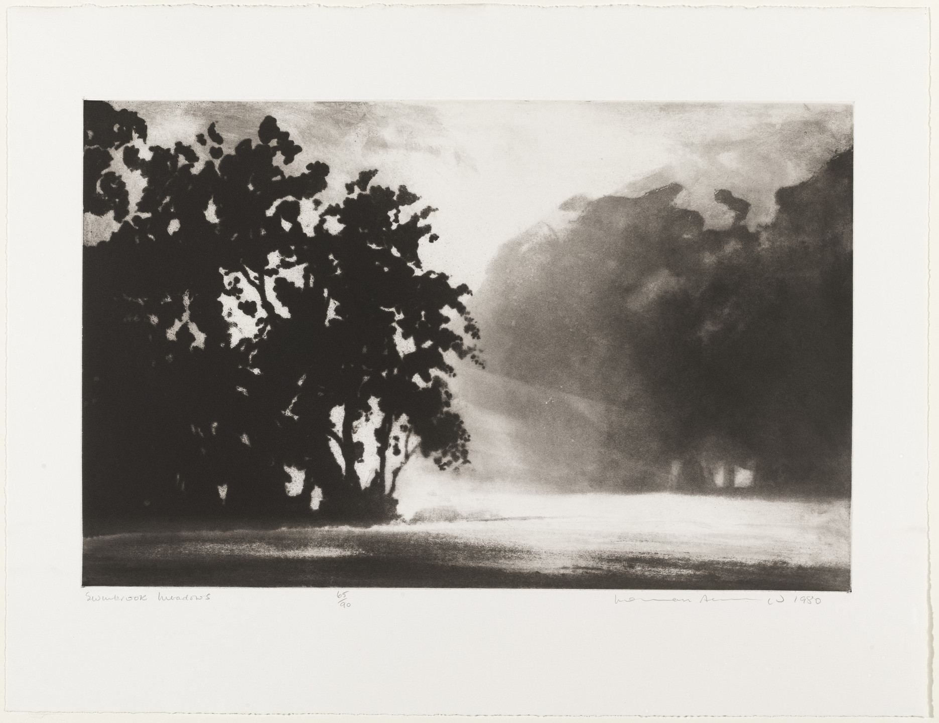 Norman Ackroyd. Swinbrook Meadows. 1980