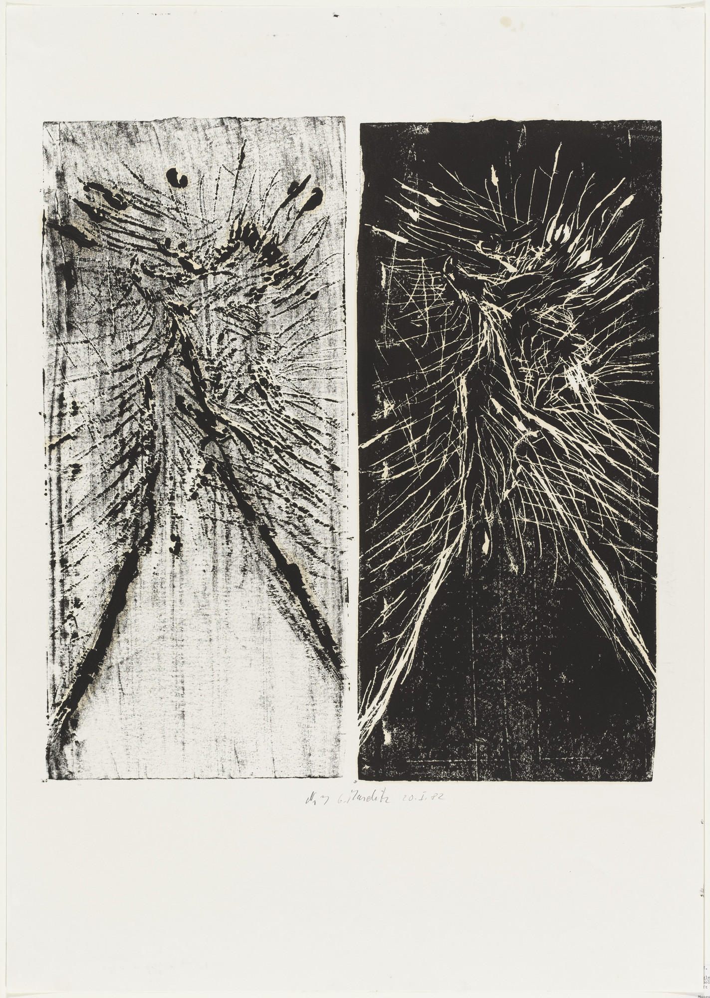 Georg Baselitz. Eagle No. 25 Positive/Negative