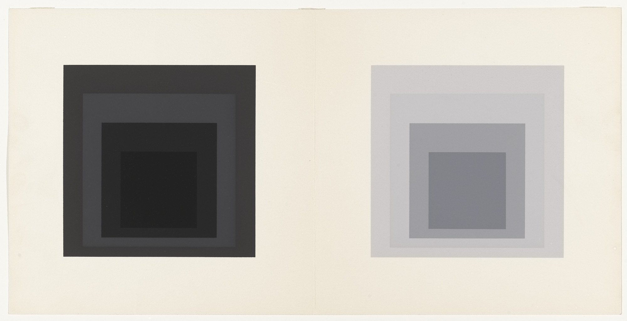Josef Albers. I-S LXXIIb Homage to the Square and I-S LXXIIa Homage to the Square. 1972