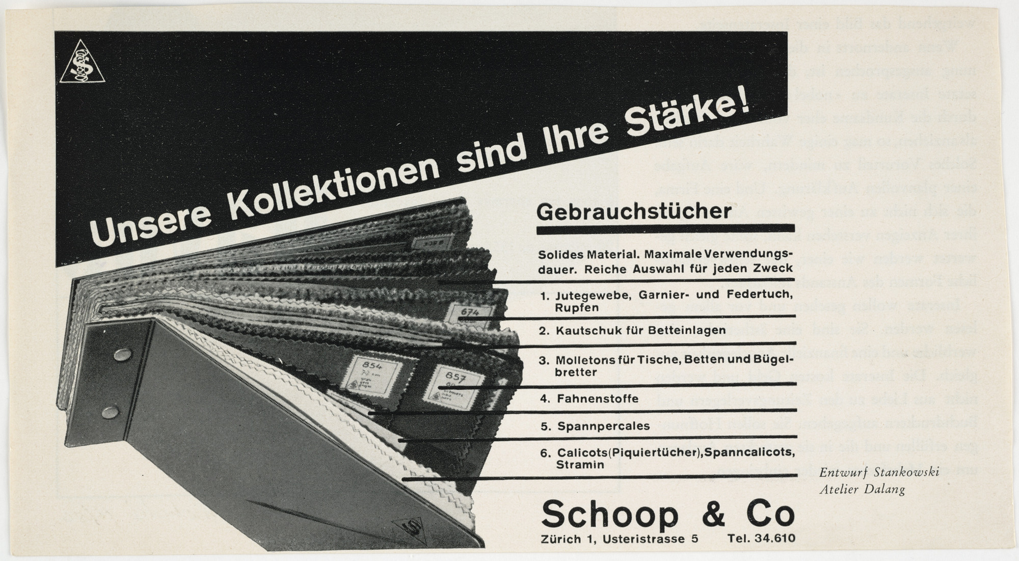 Anton Stankowski. Unsere Kollektionen sind Ihre Stärke!