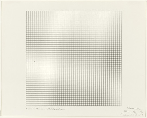 Map of an Area of Dimensions 12" x 12" Indicating 2,304 1/4" Squares