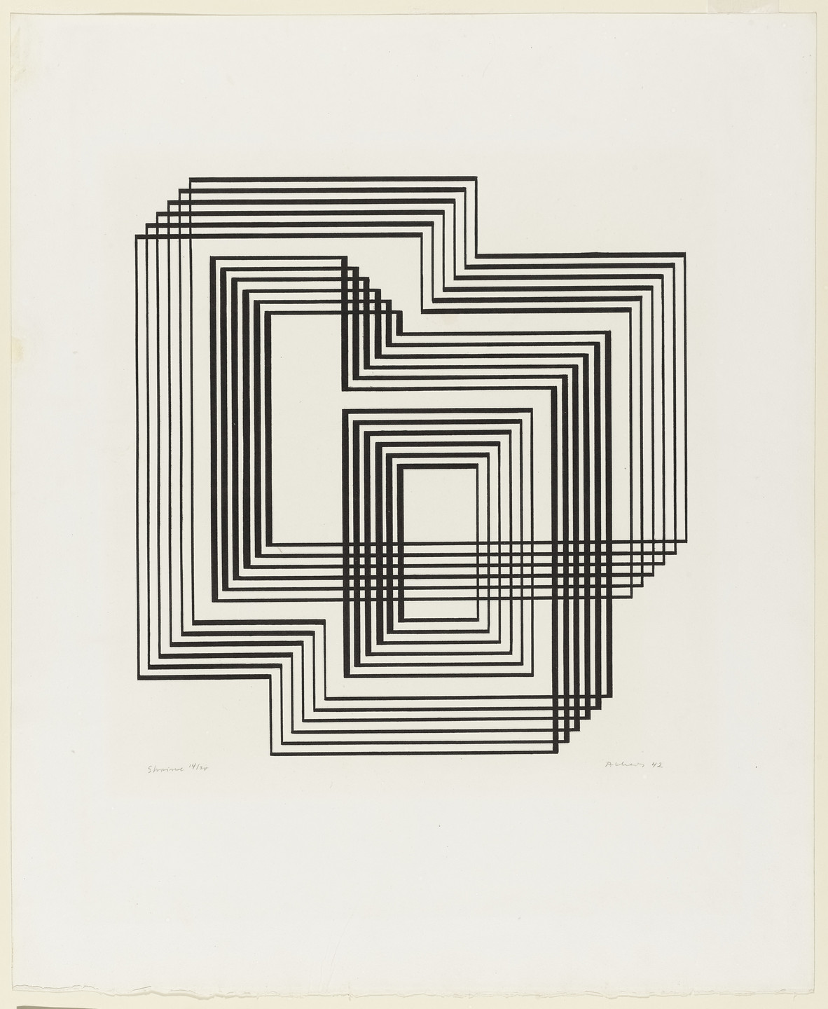 Josef Albers. Shrine from the series Graphic Tectonic. 1942