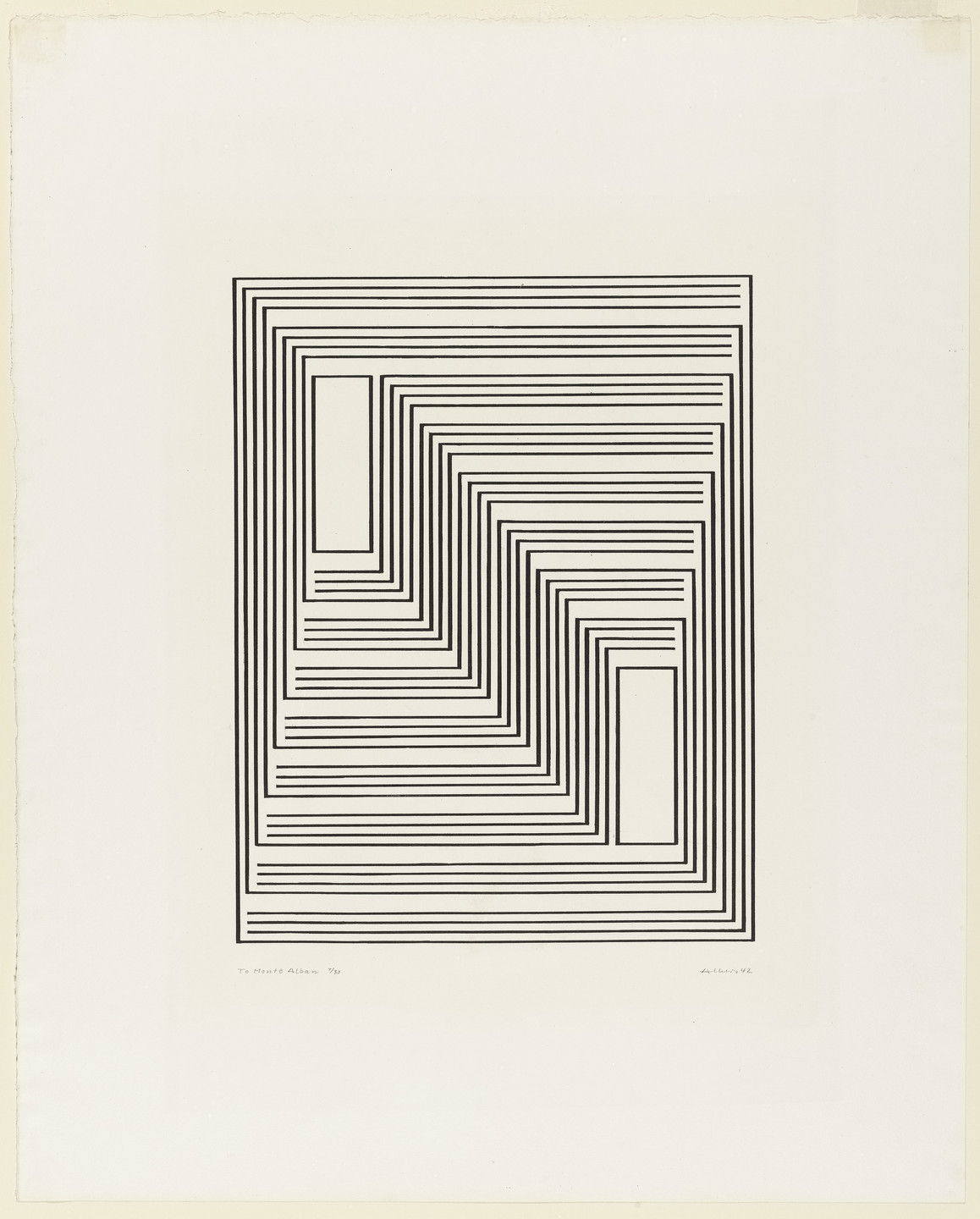 Josef Albers. To Monte Alban from the series Graphic Tectonic. 1942