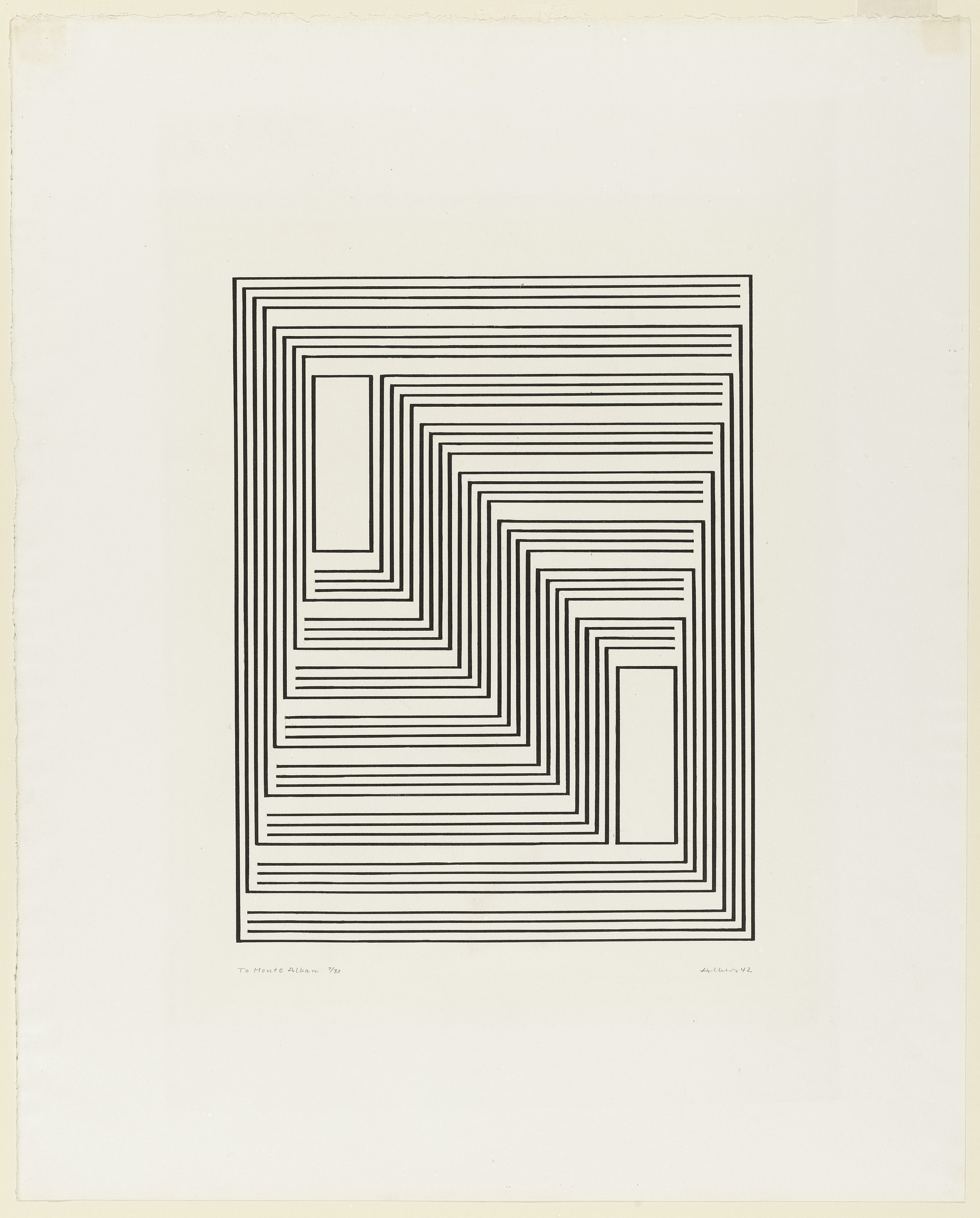 Josef Albers. To Monte Alban from the series Graphic Tectonic