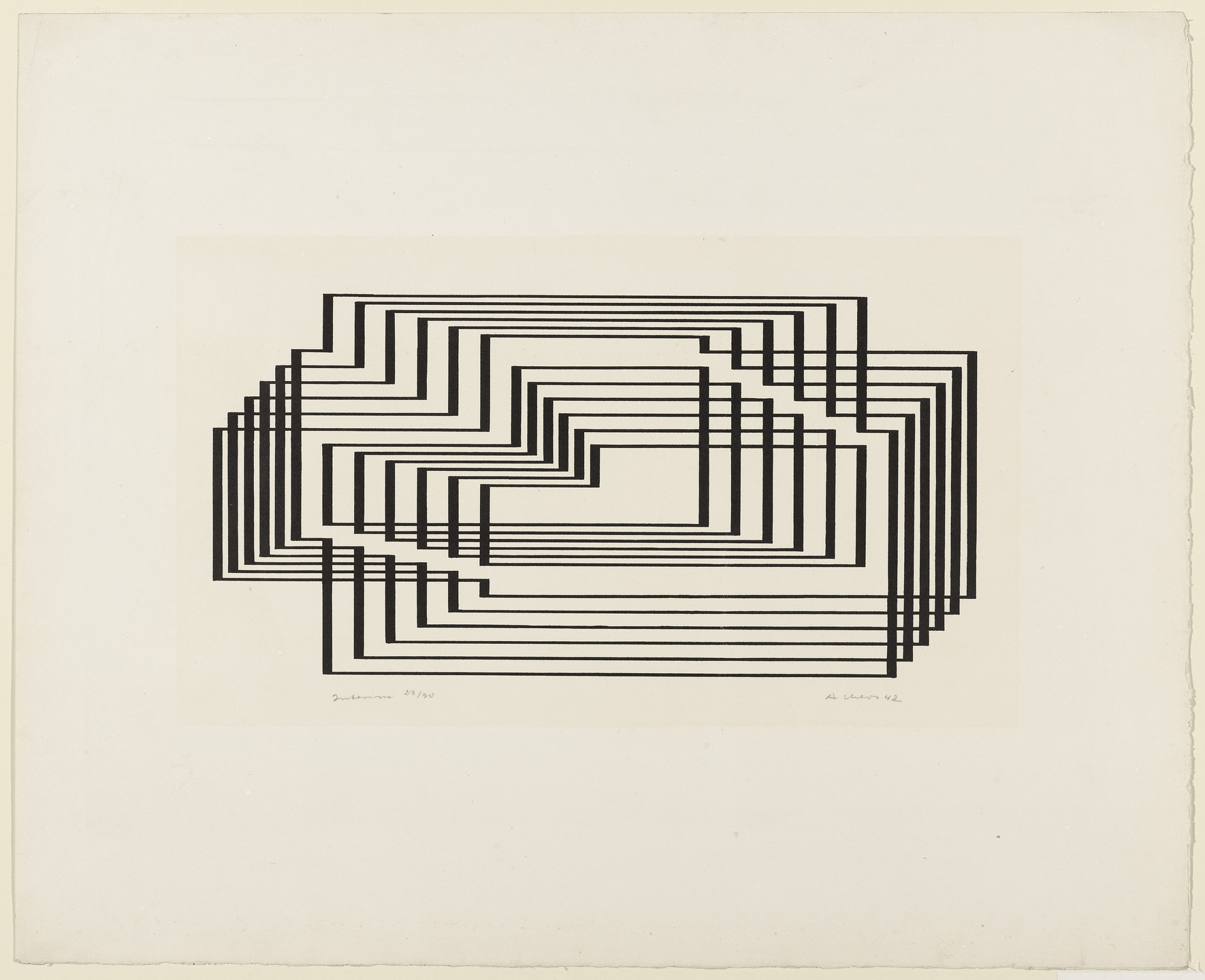 Josef Albers. Interim from the series Graphic Tectonic. 1942