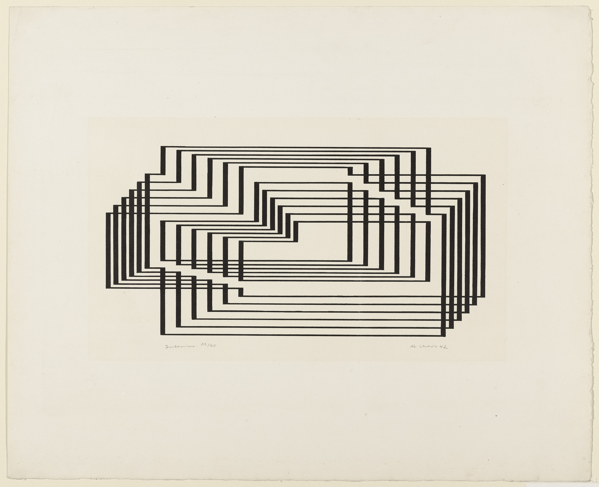 Josef Albers 版画 Josef Albers. Interim from the series Graphic Tectonic. 1942