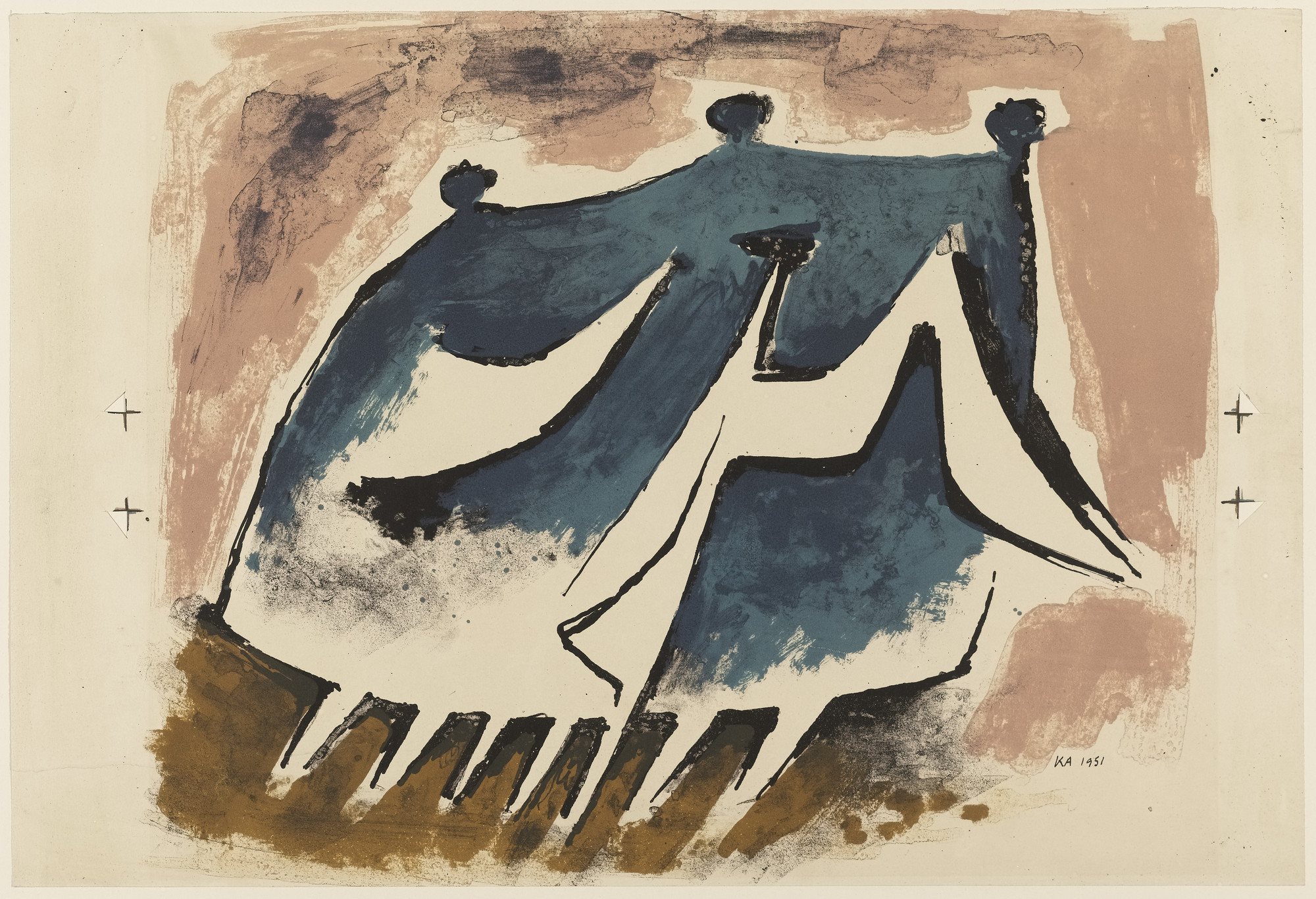 Kenneth Armitage. Family Going for a Walk. 1951